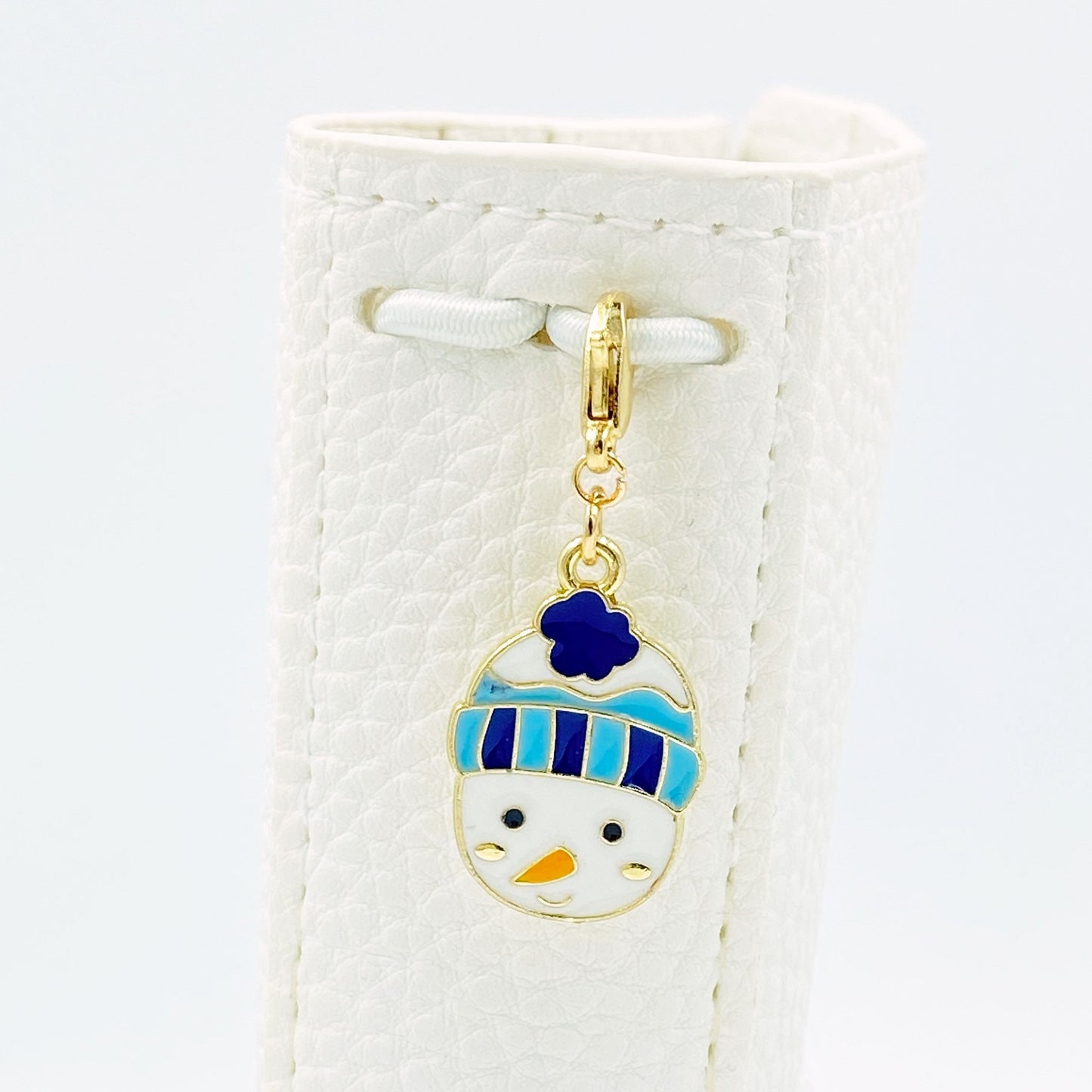 Snowman Head Charm | Holiday Planner Clip | Christmas Stitch Marker | Winter Bookmark