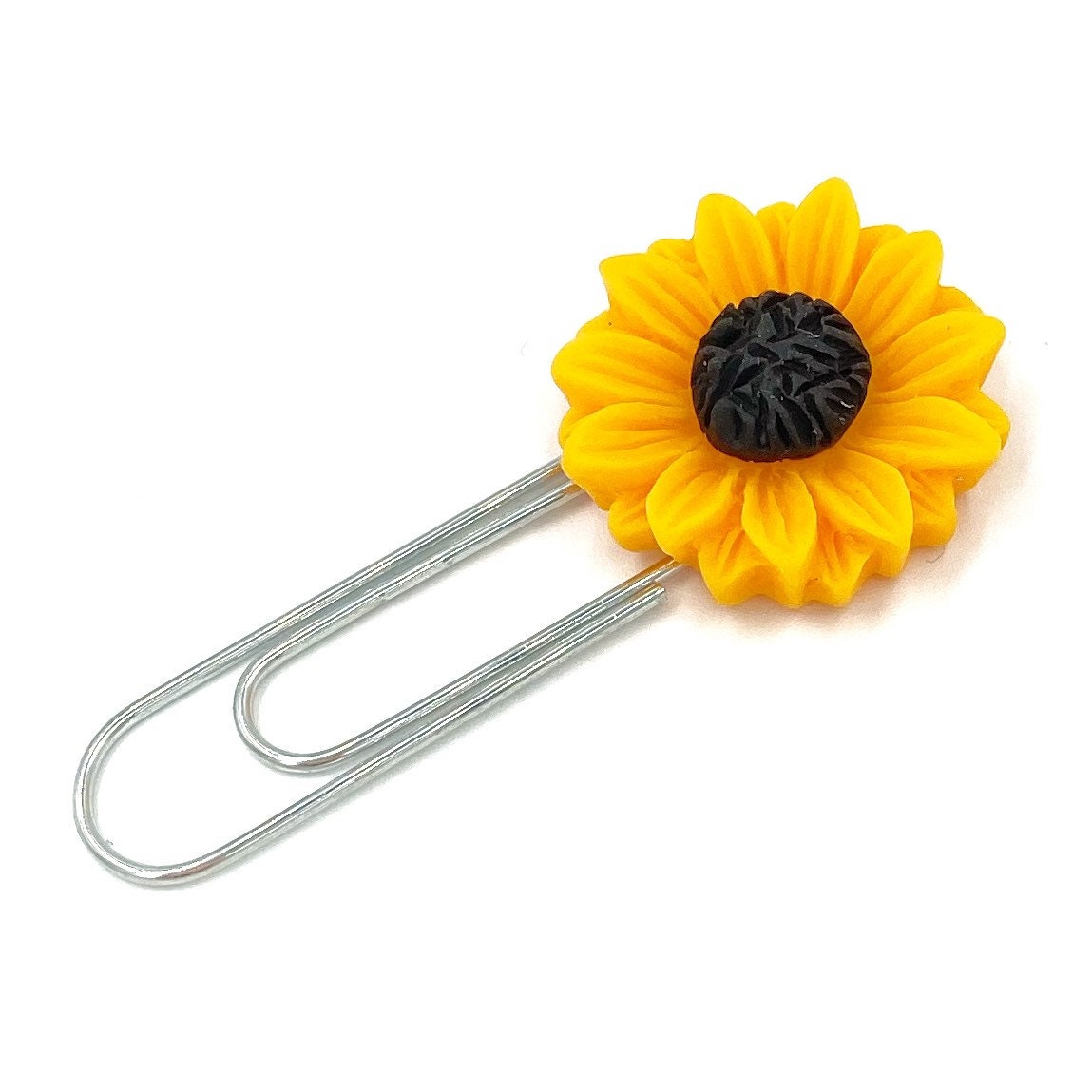 Sunflower Planner Clip | Autumn Paper Clips | Harvest Resin Clips