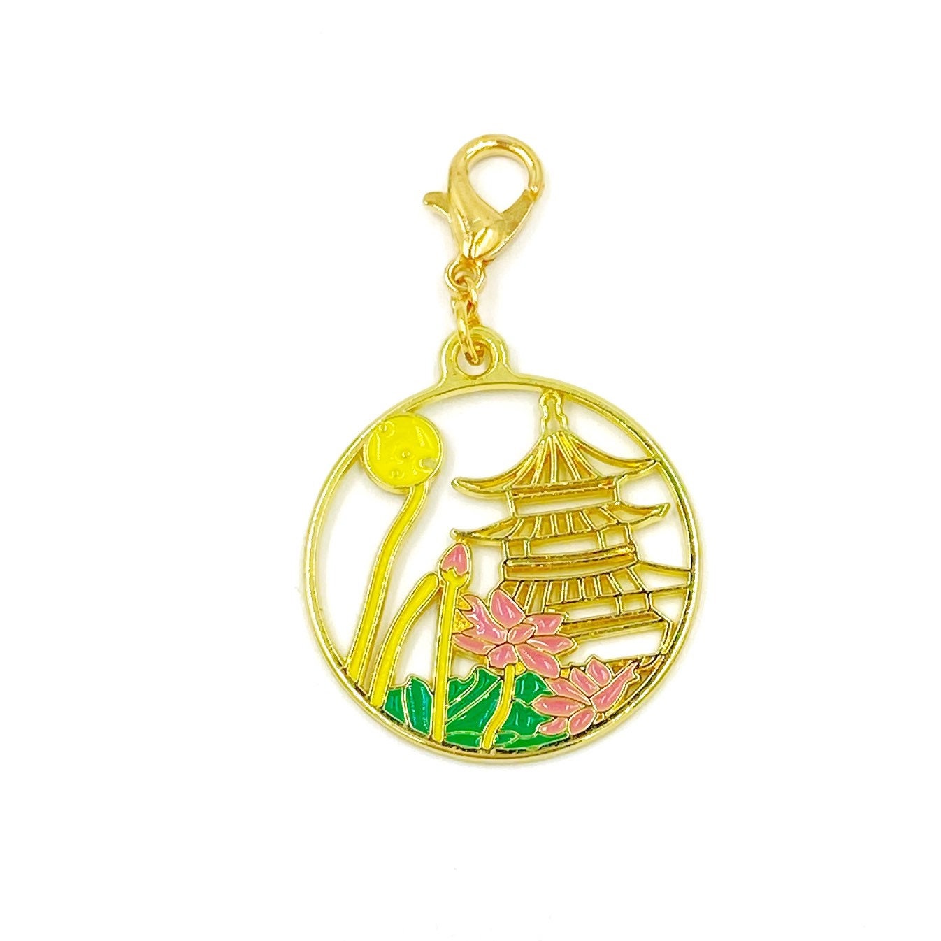 Pagoda Charms | Chinese Bookmark | Crane Progress Keeper