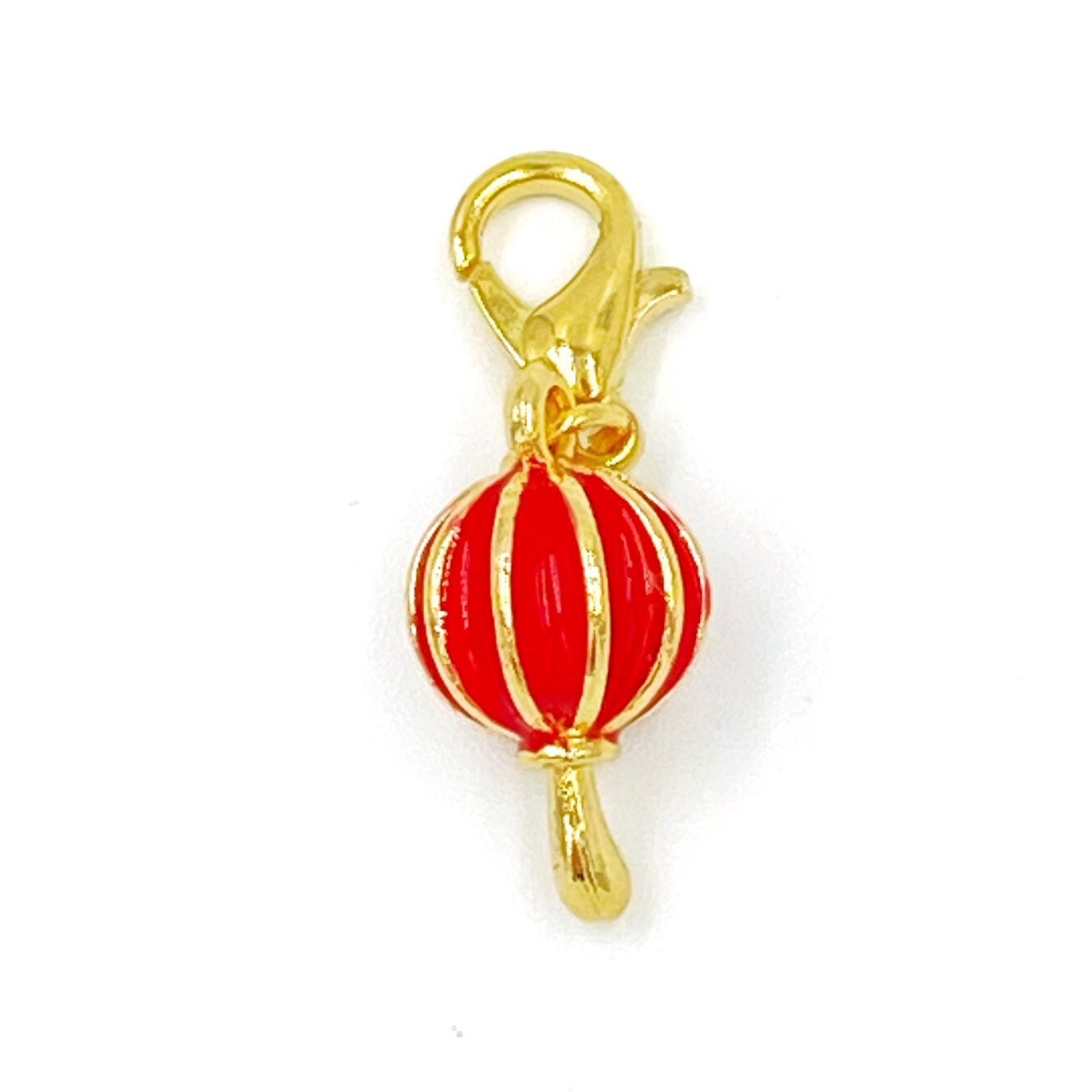 Red Lantern Charm | 3-D Chinese Lantern Clip | Lunar New Year Bookmark | Stitch Marker | Stitch Counter