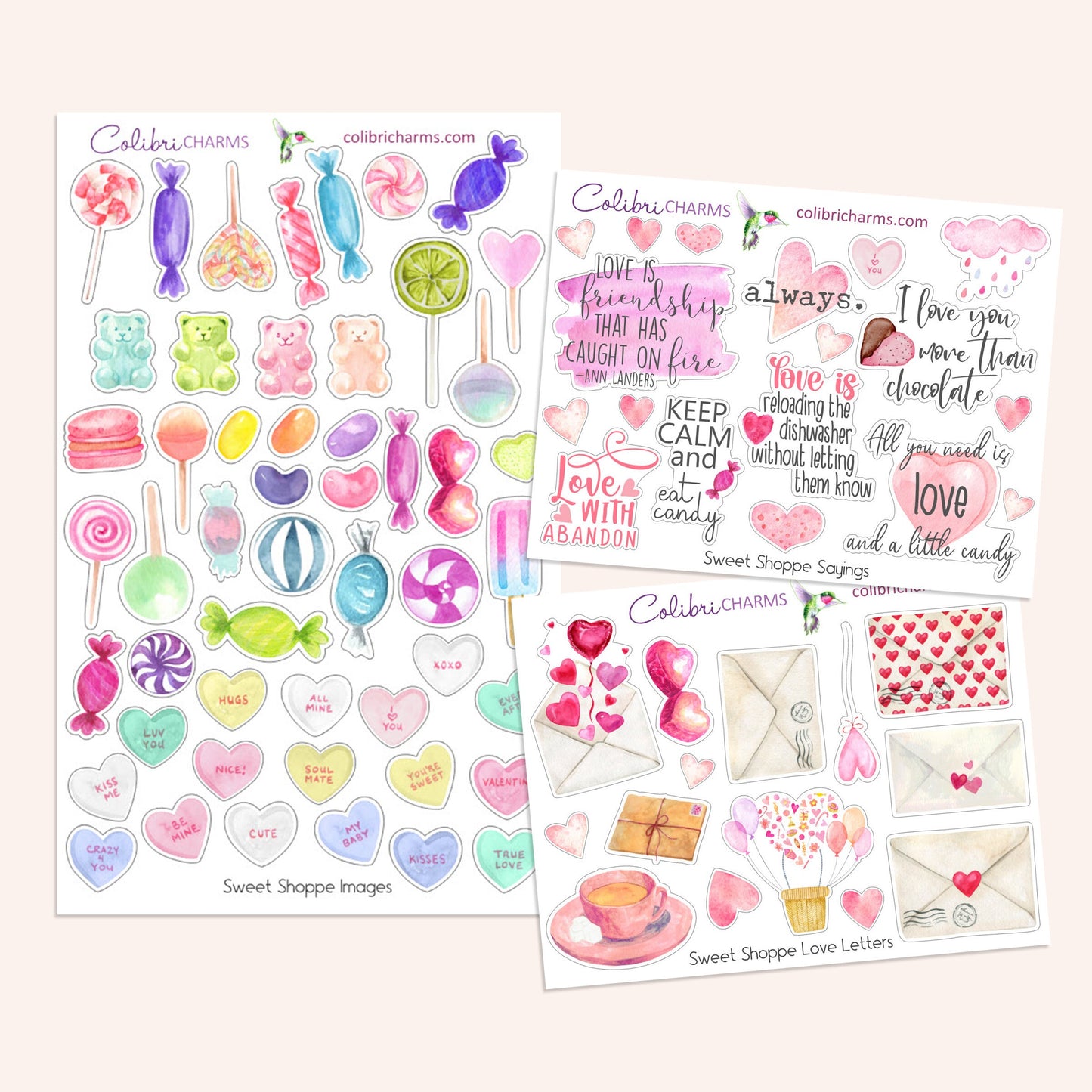 Sweet Shoppe Planner Stickers | Valentine’s Stickers | Candy Shop Stickers | Seasonal Planner Stickersr
