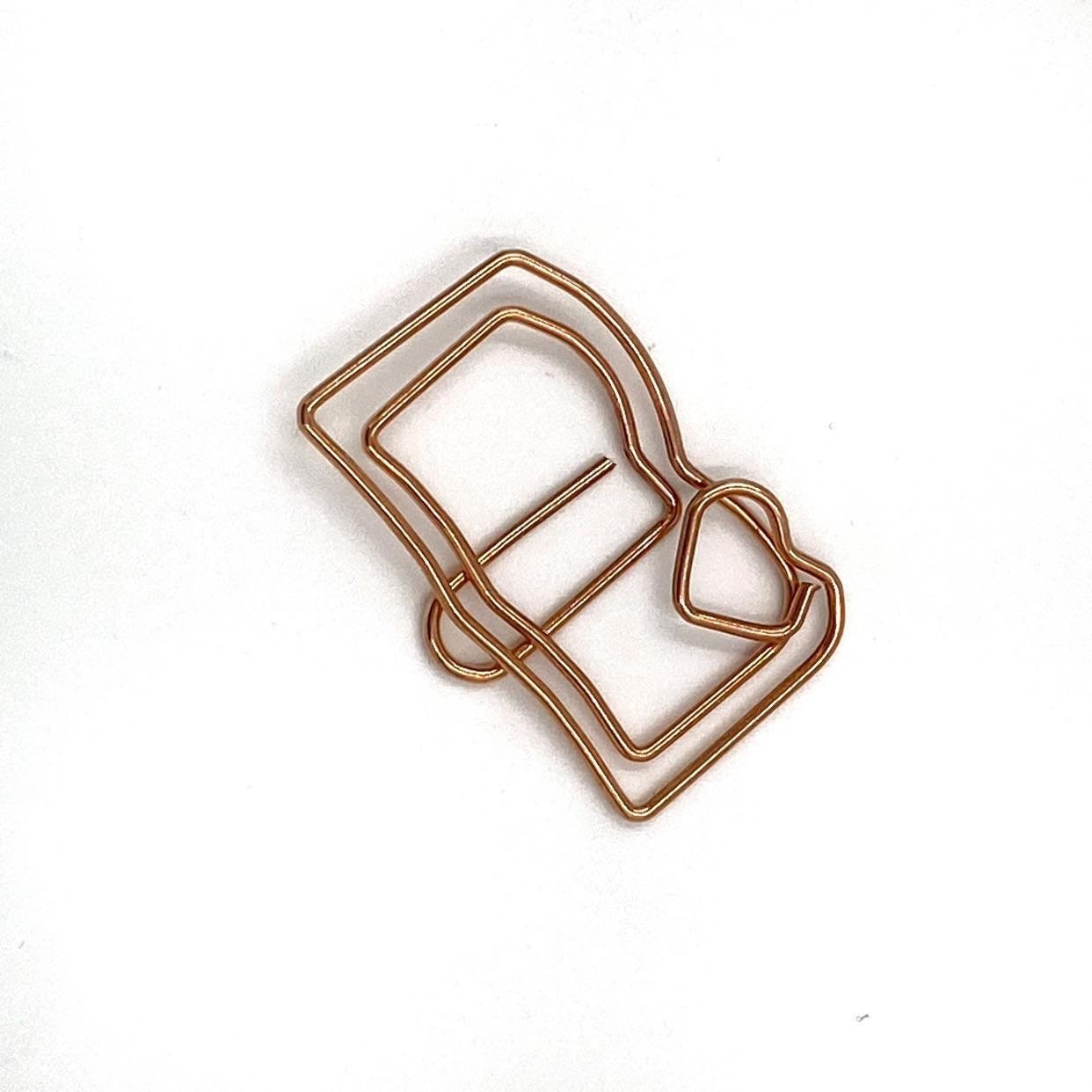 Rose Gold Heart Book Clip | Planner Love Clip | Rose Gold Valentine Clip