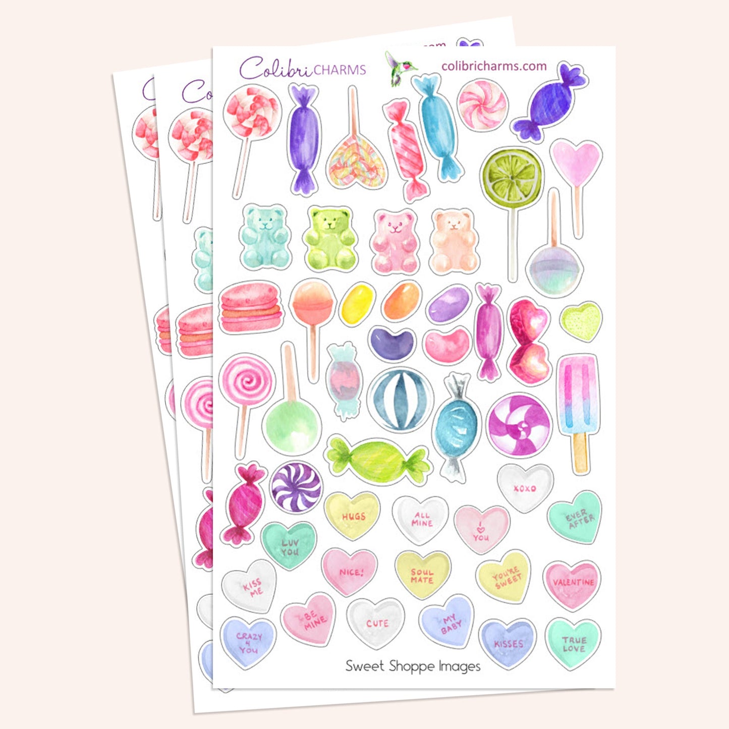 Sweet Shoppe Planner Stickers | Valentine’s Stickers | Candy Shop Stickers | Seasonal Planner Stickersr