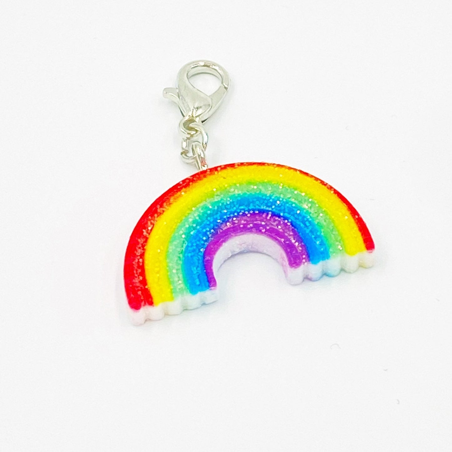 Resin Rainbow Charm | Colorful Weather Bookmark | Rainbow Stitch Counter | Progress Keeper
