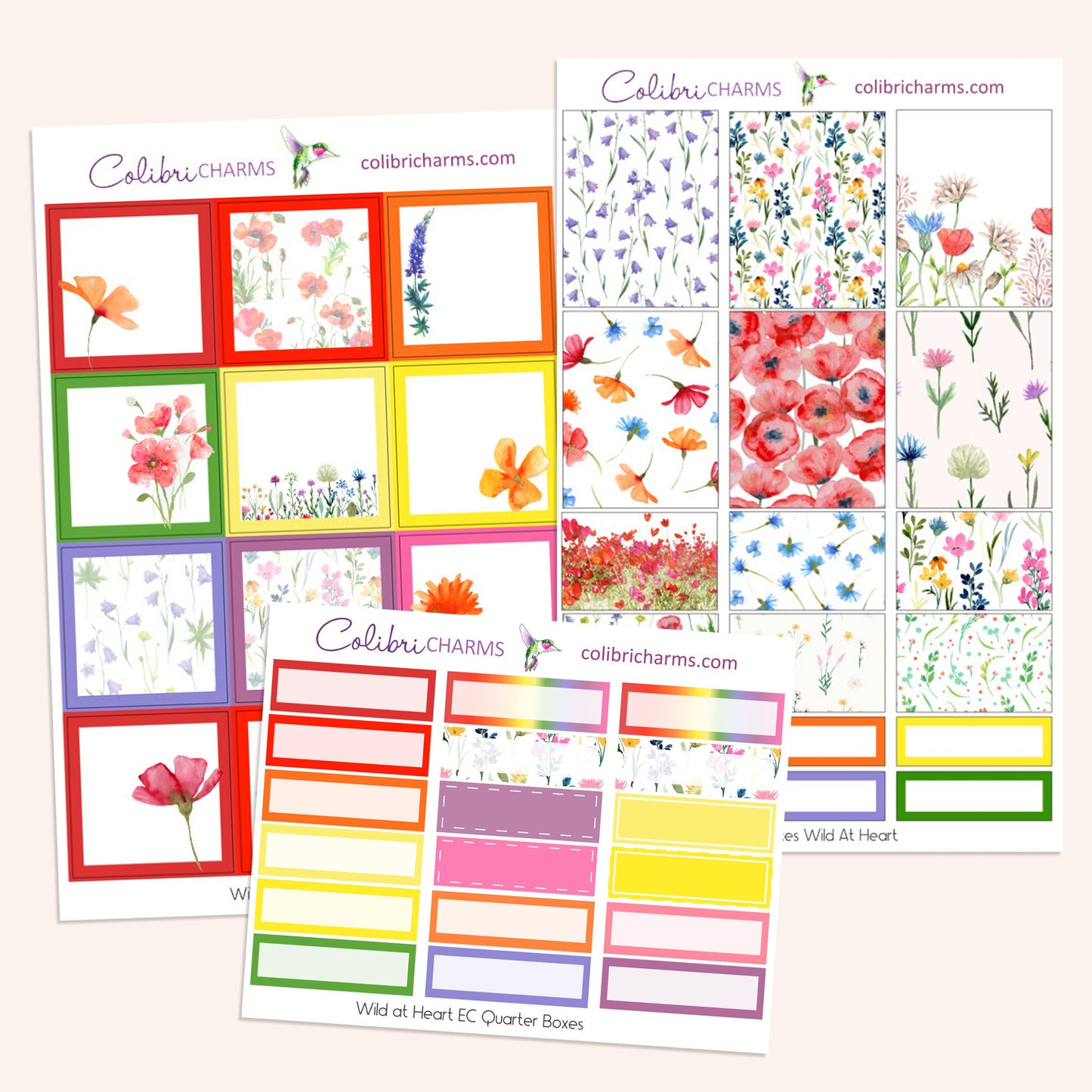 Wild at Heart Box Planner Stickers | Wildflower Stickers | Floral Stickers | Happy Planner Stickers | Seasonal Planner Stickers