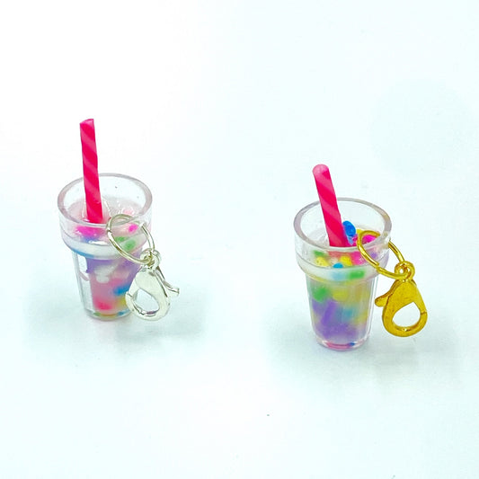 Milkshake Planner Charms | Bubble Tea Bookmark | Milk Shake Stitch Marker