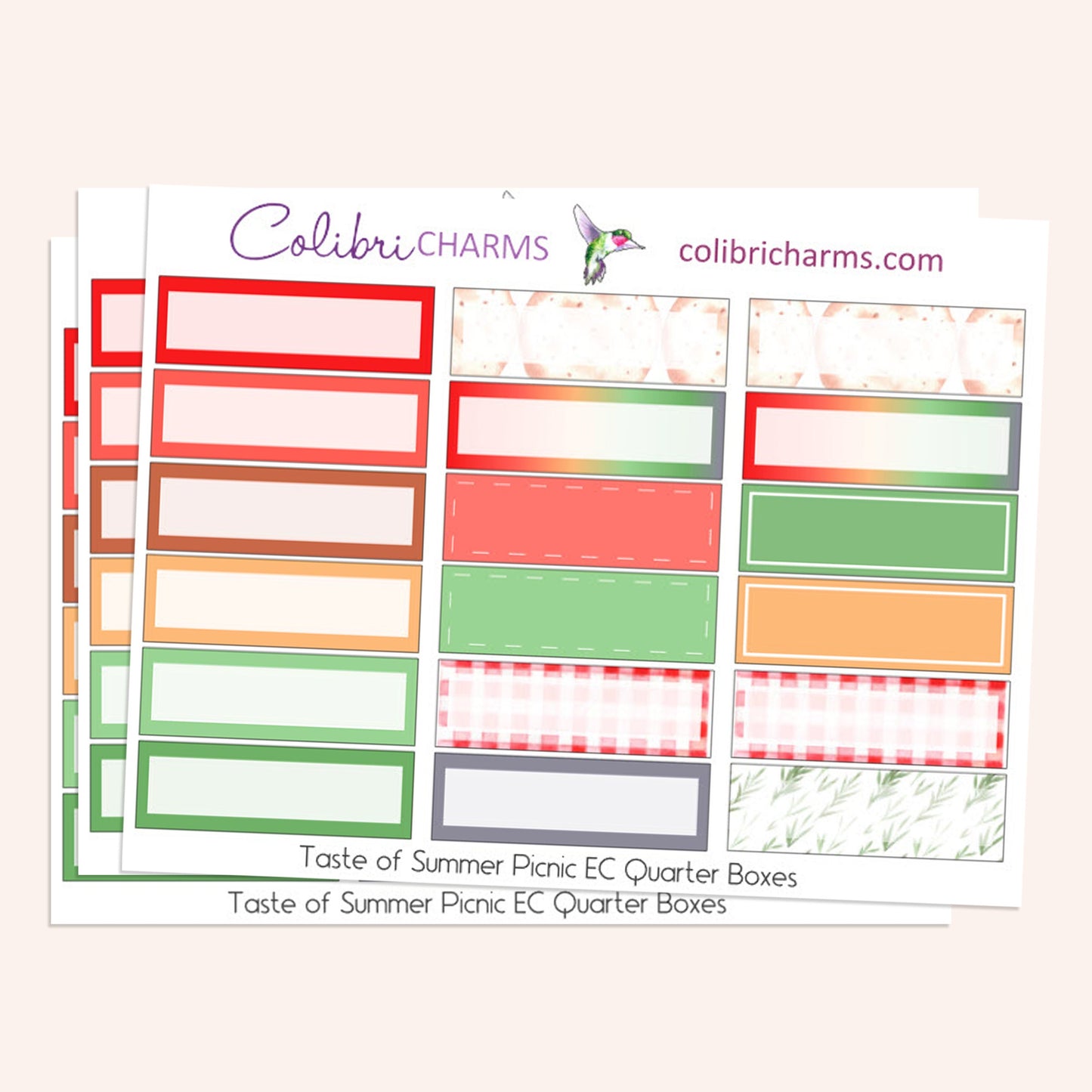 Taste of Summer Picnic Box Planner Stickers | Picnic Blanket Stickers | Summertime Stickers | Happy Planner Stickers | Seasonal Planner