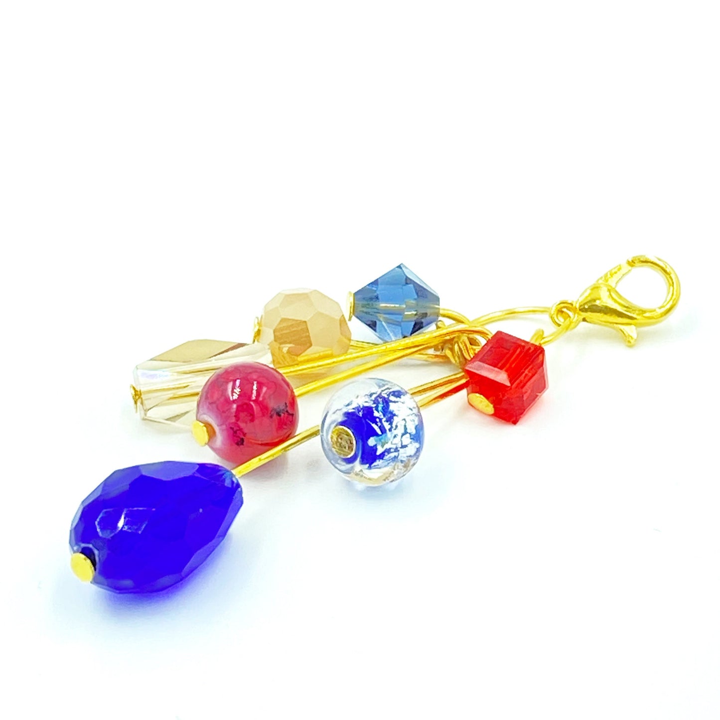 Nantucket Holiday Beaded Planner Charm | Nautical Bead Dangle | Summer Beaded Planner Cluster