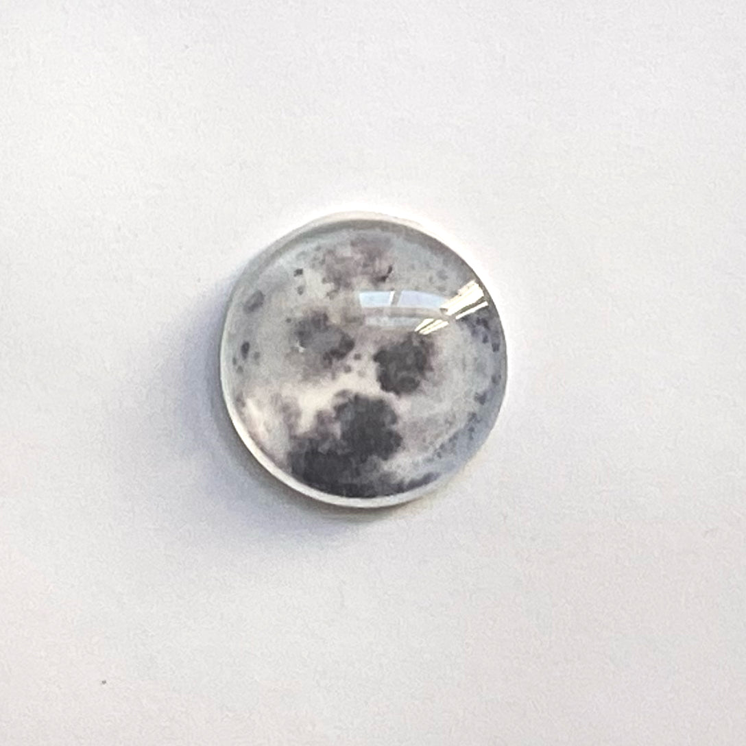 Celestial 25mm Cabochon Charm, Solar System Planner Clip, Stargazer Clips, Gift for Astronomy Lover, Moon and Planets Bookmarks, 1-inch Charm