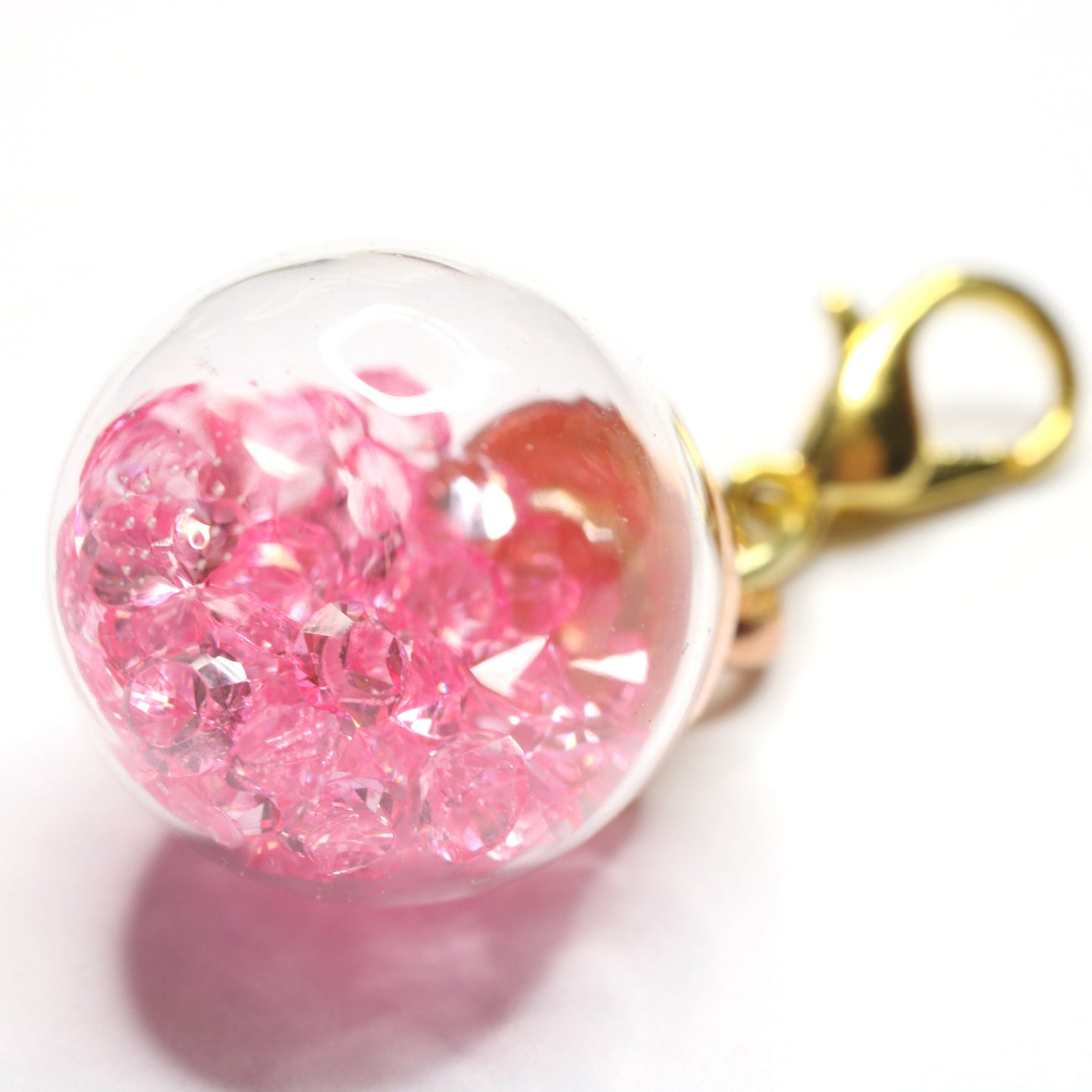 Gem Spheres - Pink and Bright Pink, Sparkle Clip, Gemstone Bookmark