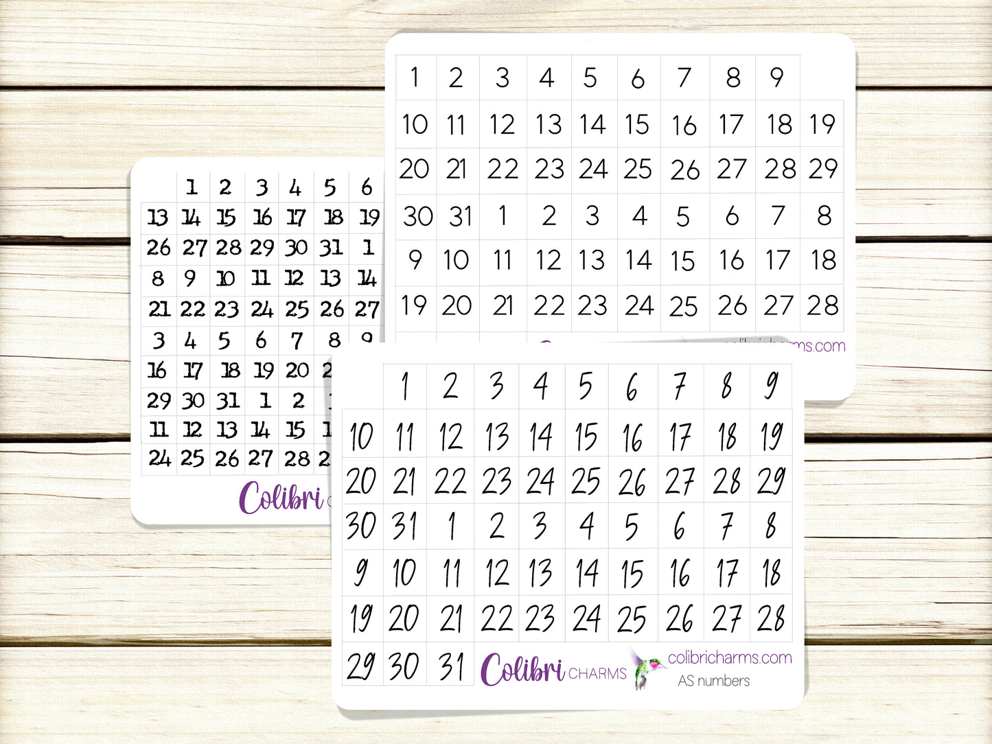 Numbers Stickers | Monthly Stickers | Date Covers | Day Stickers | Seasonal Planner Stickers