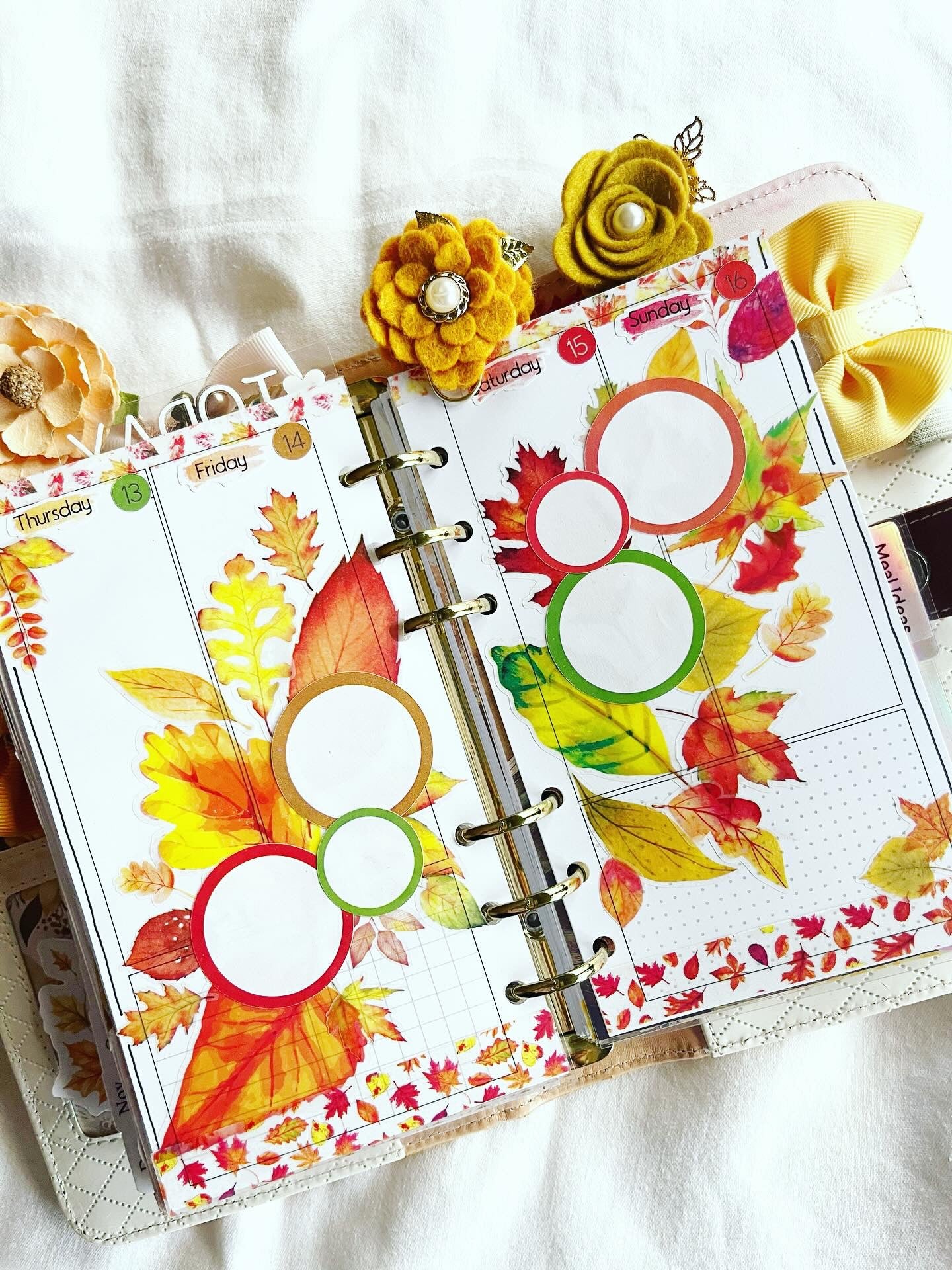 Rake. Pile. Jump. Repeat.  Planner Stickers, Autumn Deco Stickers, Falling Leaves Deco, Fall Planner Sticker Kit, Seasonal Planner Stickers