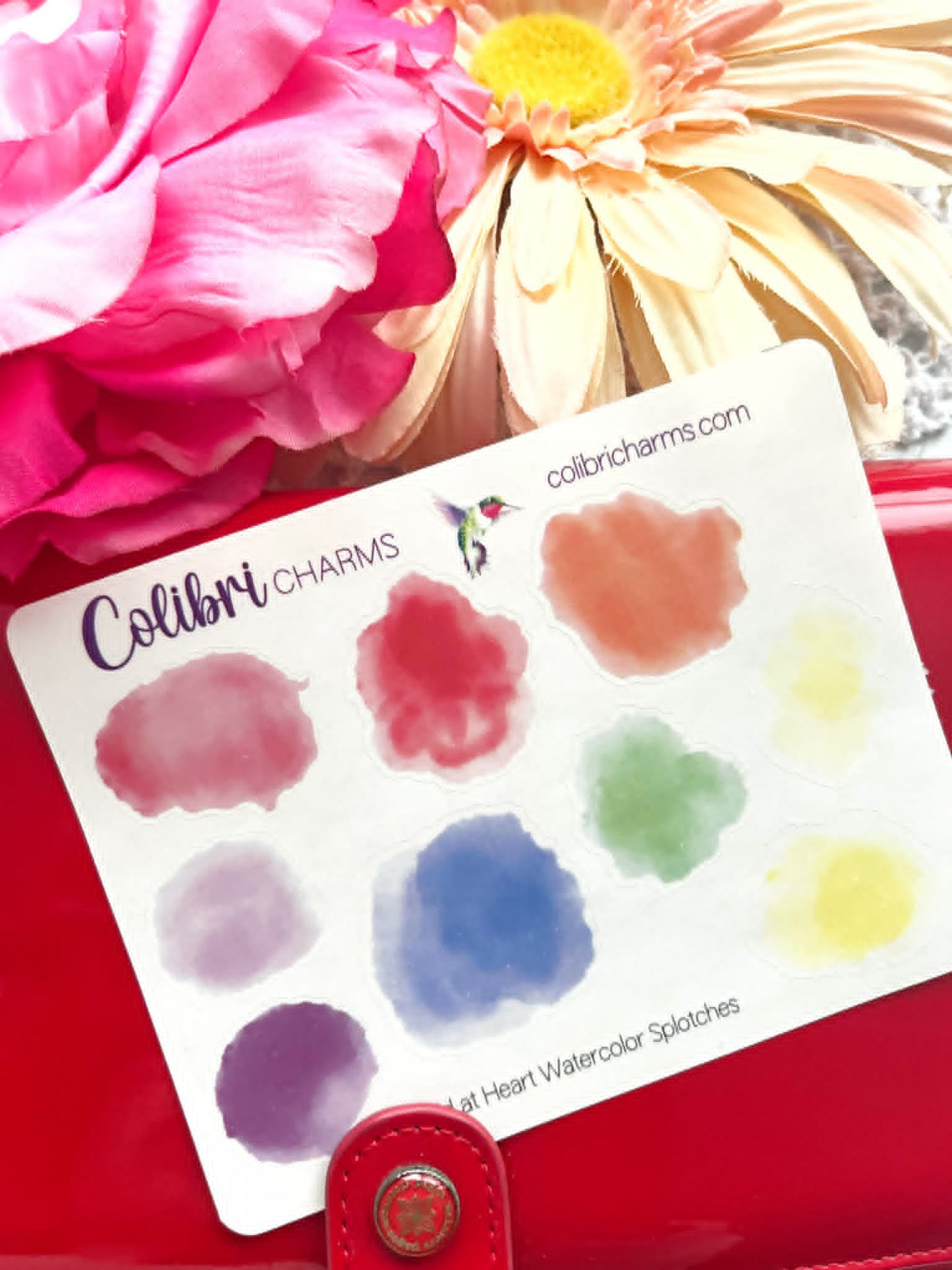 Wild at Heart Splotches Planner Stickers | Watercolor Swatches Stickers | Splotch Stickers | Seasonal Planner Stickers