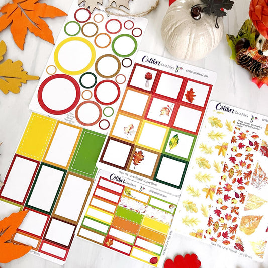 Rake. Pile. Jump. Repeat. Box Planner Stickers, Happy Planner Stickers, Seasonal Planner, Functional Planning