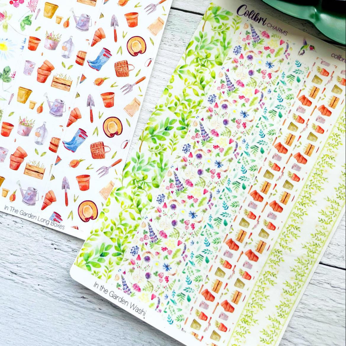 In the Garden Washi Strip Stickers, Spring Planting Deco, Gardening Journal Stickers, Seasonal Planner Stickers
