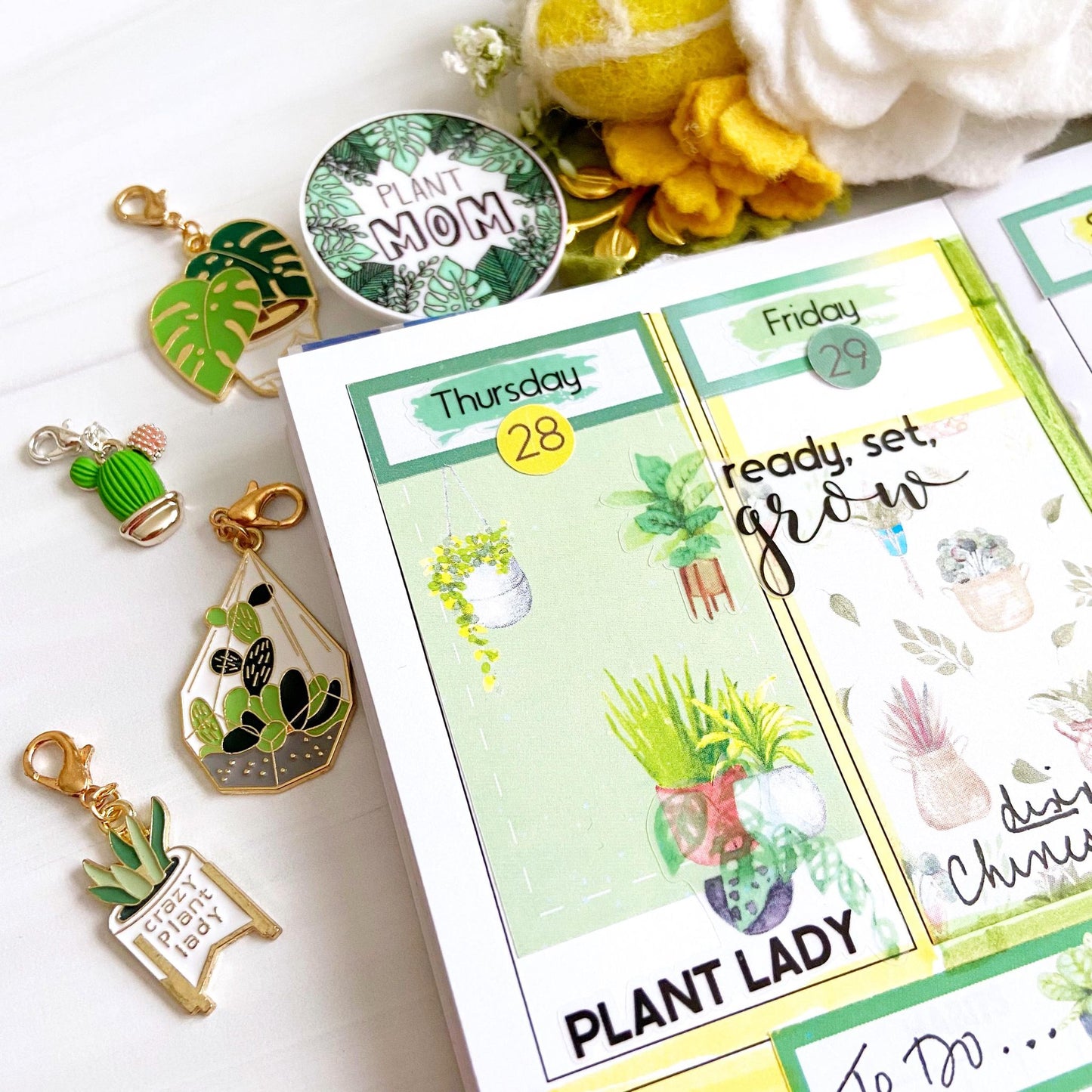 Green Thumb Box Planner Stickers | Plant Lovers' Stickers | Classic Happy Planner Stickers | Seasonal Planner Stickers | EC Stickers