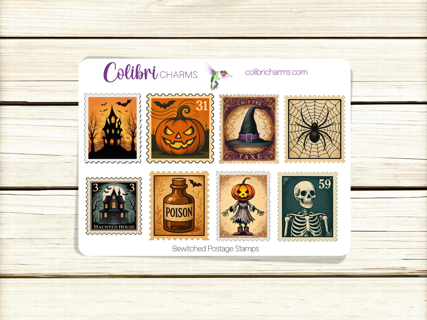 Bewitched Planner Stickers, Vintage Halloween Deco Stickers, Retro Deco, Spooky Planner Sticker Kit, Seasonal Planner Stickers