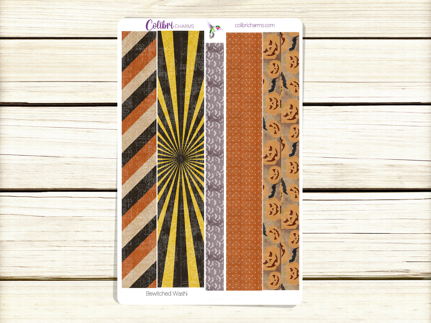 Bewitched Washi Strip Stickers, Halloween Deco, Spooky Planner Stickers, Seasonal Planner Stickers