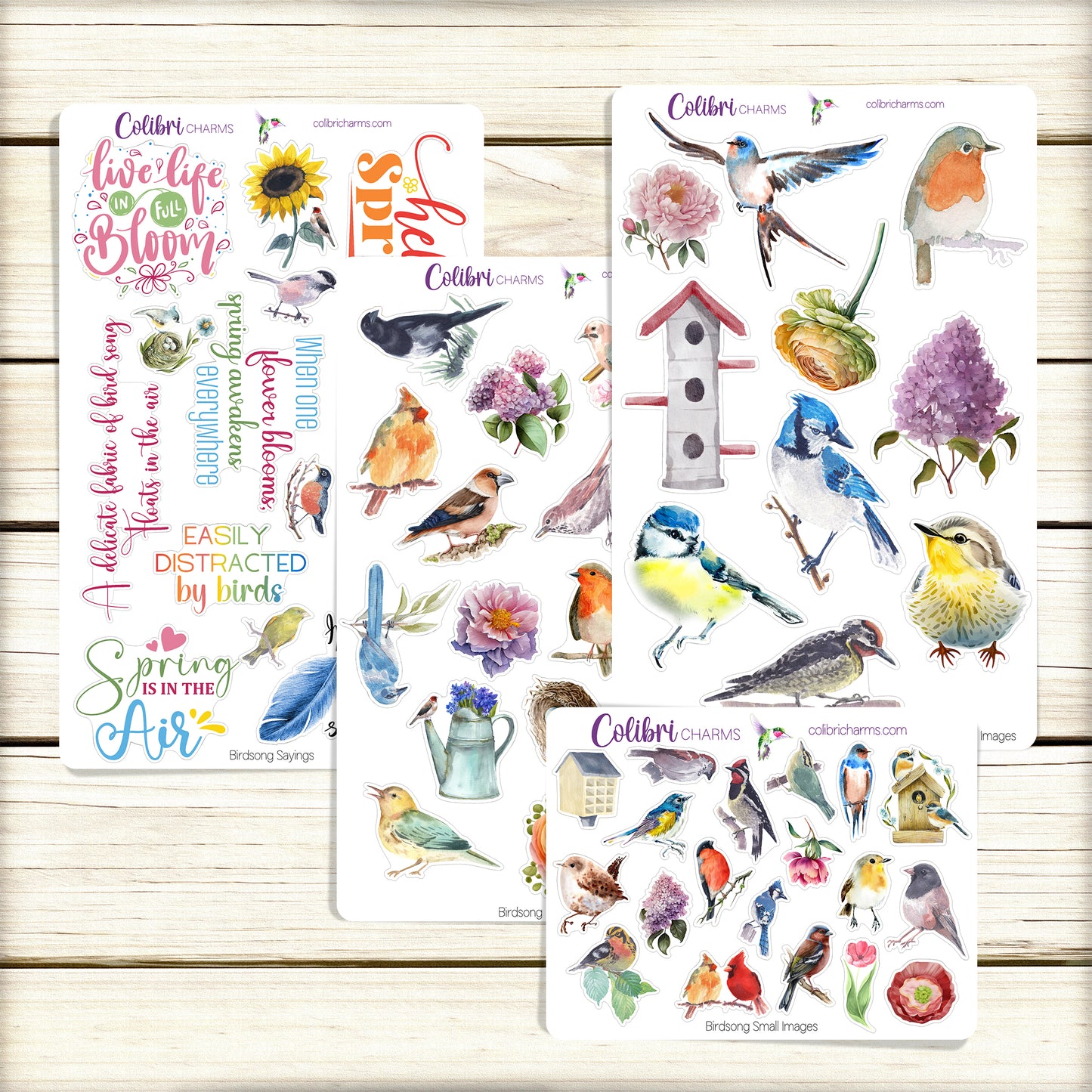 Birdsong Planner Stickers | Springtime Deco Stickers |  Spring Planner Sticker Kit | Seasonal Planner Stickers