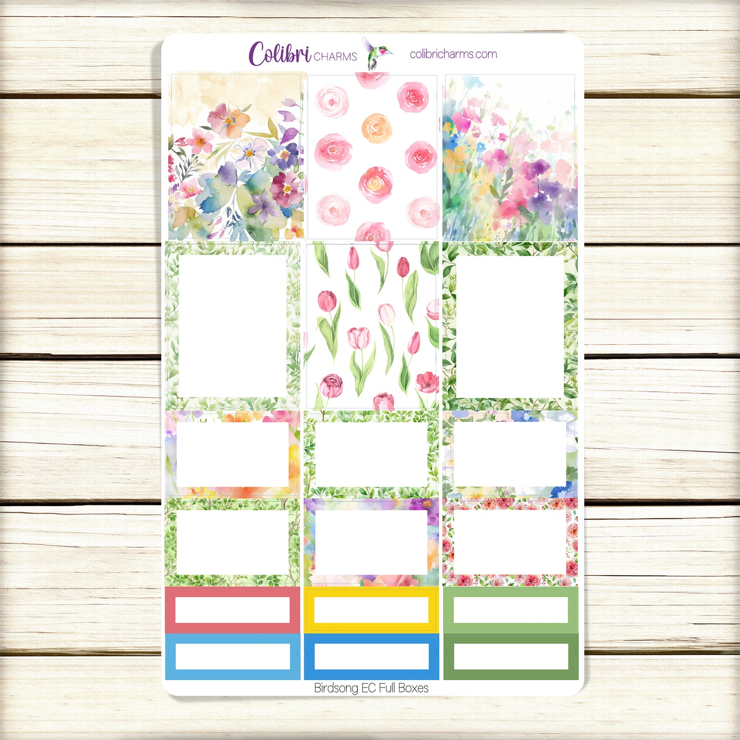 Birdsong Box Planner Stickers | Spring Happy Planner Stickers | Seasonal Planner | Functional Planning