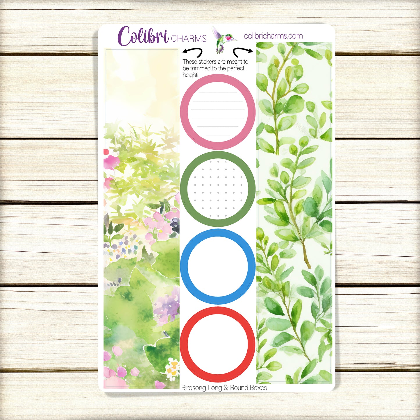 Birdsong Box Planner Stickers | Spring Happy Planner Stickers | Seasonal Planner | Functional Planning