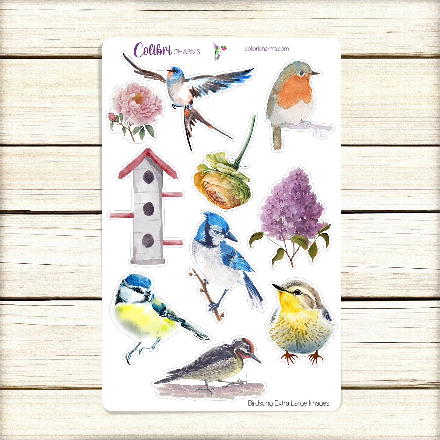 Birdsong Planner Stickers | Springtime Deco Stickers |  Spring Planner Sticker Kit | Seasonal Planner Stickers