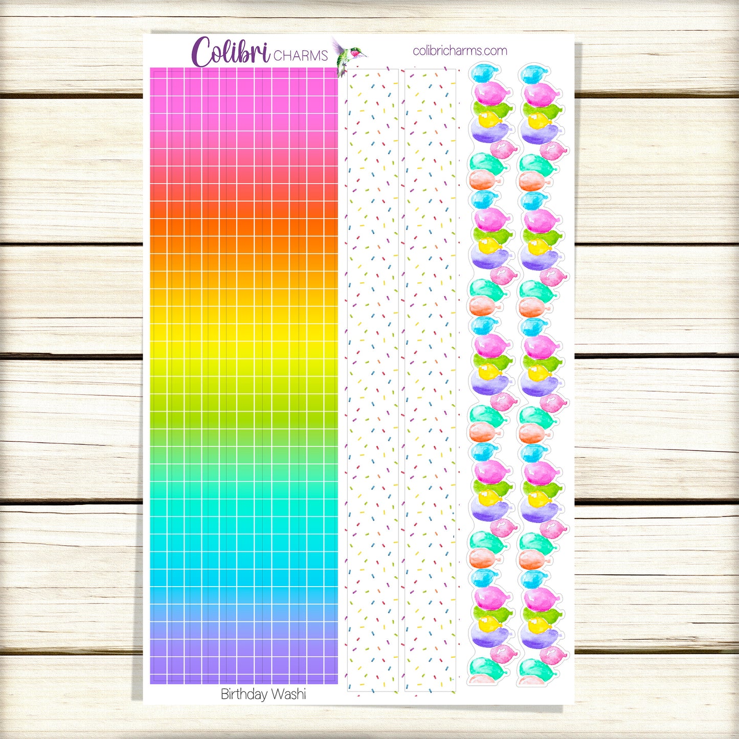 Birthday Washi Strip Stickers | Banner Deco | Celebration Planner Stickers | Seasonal Planner Stickers