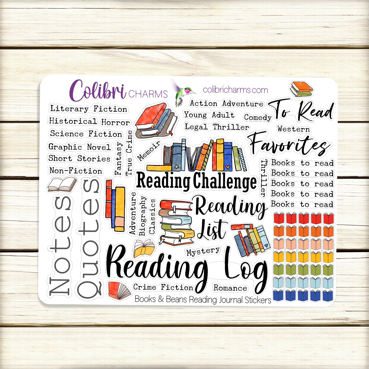 Book Lovers Planner Stickers, Reading Log Stickers, Bibliophile Planner  Sticker Kit, Books & Beans Deco Stickers