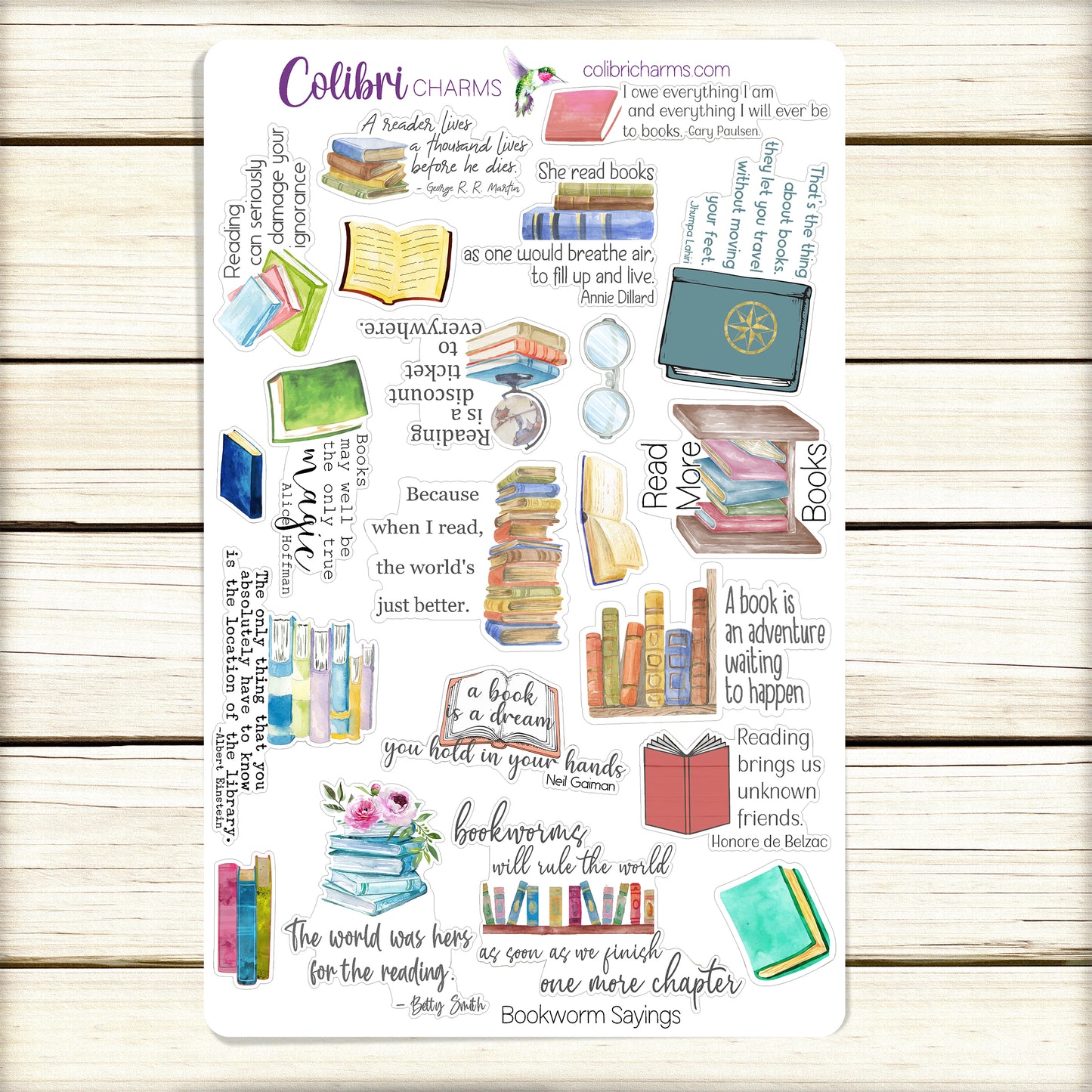 Bookworm Planner Stickers, Book Lovers' Stickers