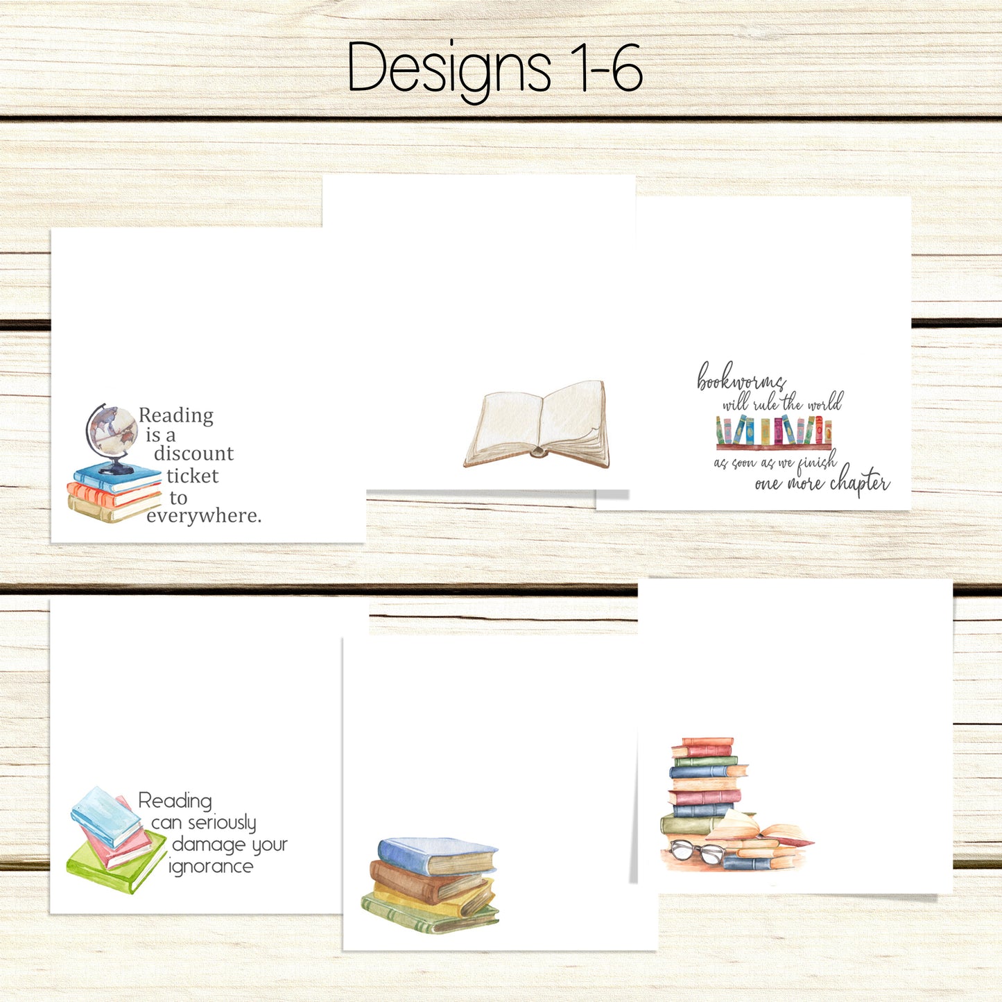 Book Lover's Post Its |  Pad of 24 Bookworm Sticky Notes | Readers Stickies