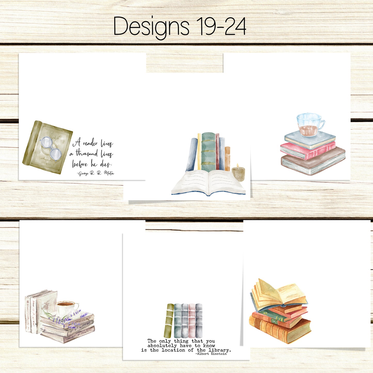 Book Lover's Post Its |  Pad of 24 Bookworm Sticky Notes | Readers Stickies