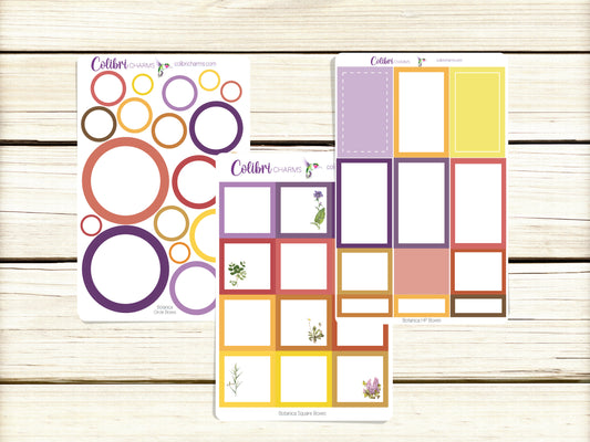 Botanica Box Planner Stickers, Happy Planner Stickers, Seasonal Planner, Functional Planning