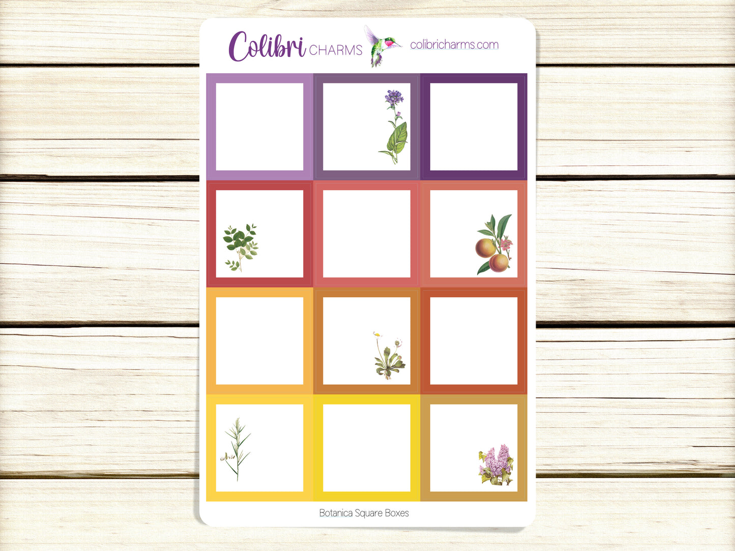 Botanica Box Planner Stickers, Happy Planner Stickers, Seasonal Planner, Functional Planning