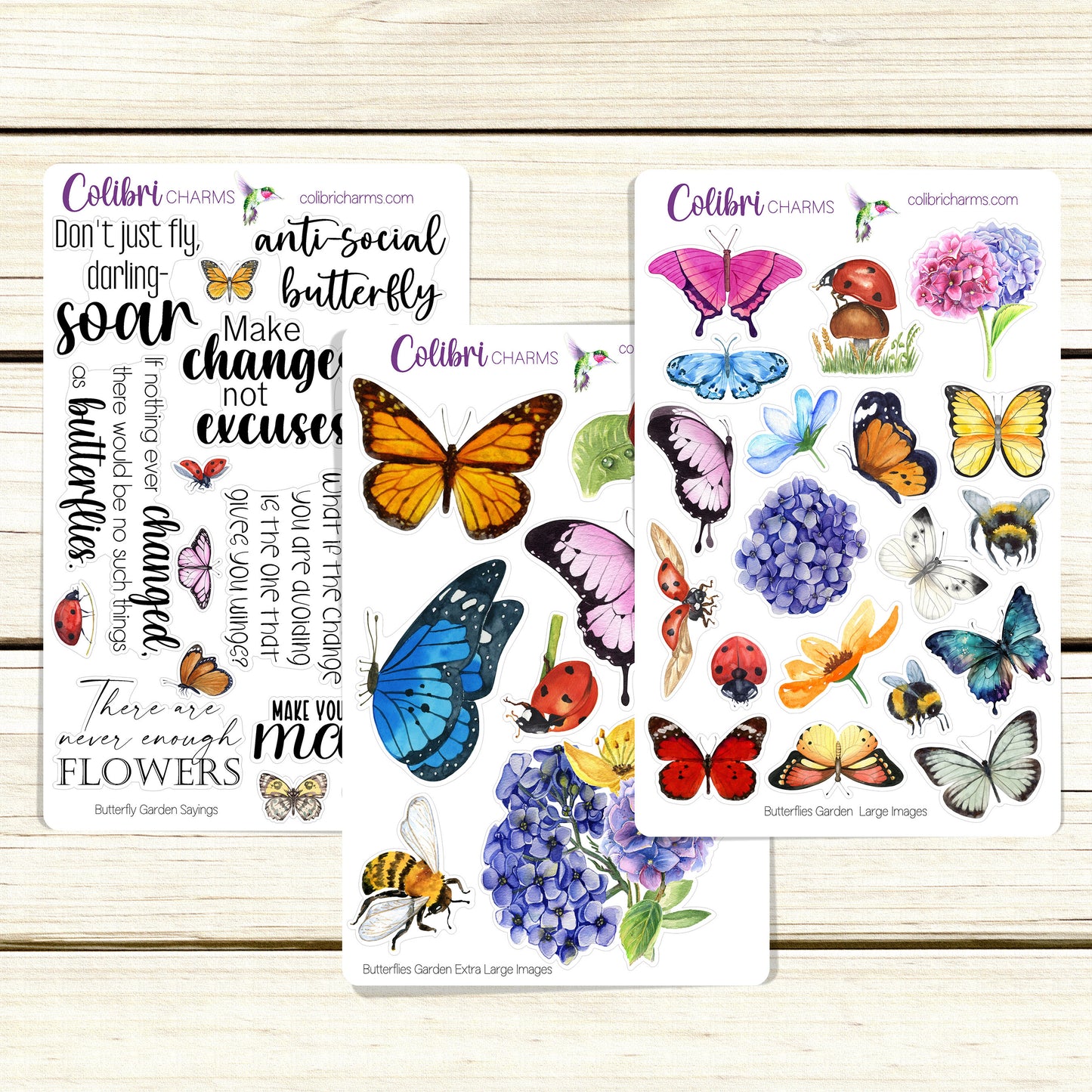 Butterfly Garden Planner Stickers | Deco Stickers | Springtime Deco | Pollinator Planner Sticker Kit | Seasonal Planner Stickers