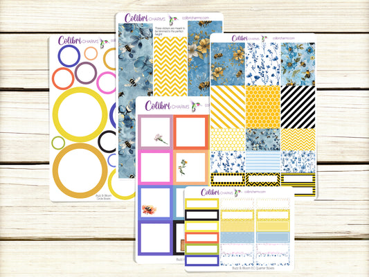 Buzz & Bloom Box Planner Stickers, Happy Planner Stickers, Seasonal Planner, Functional Planning