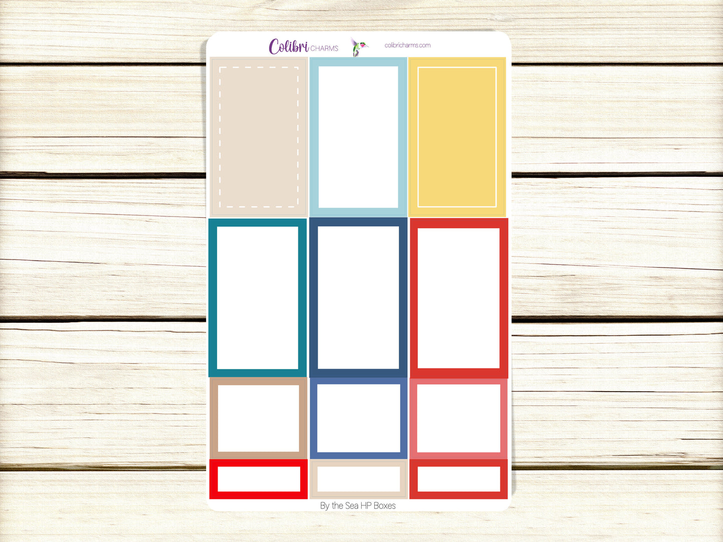 By the Sea Box Planner Stickers | Beach Vacation Happy Planner Stickers | Seasonal Planner