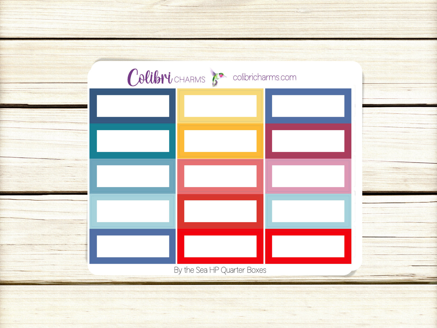 By the Sea Box Planner Stickers | Beach Vacation Happy Planner Stickers | Seasonal Planner