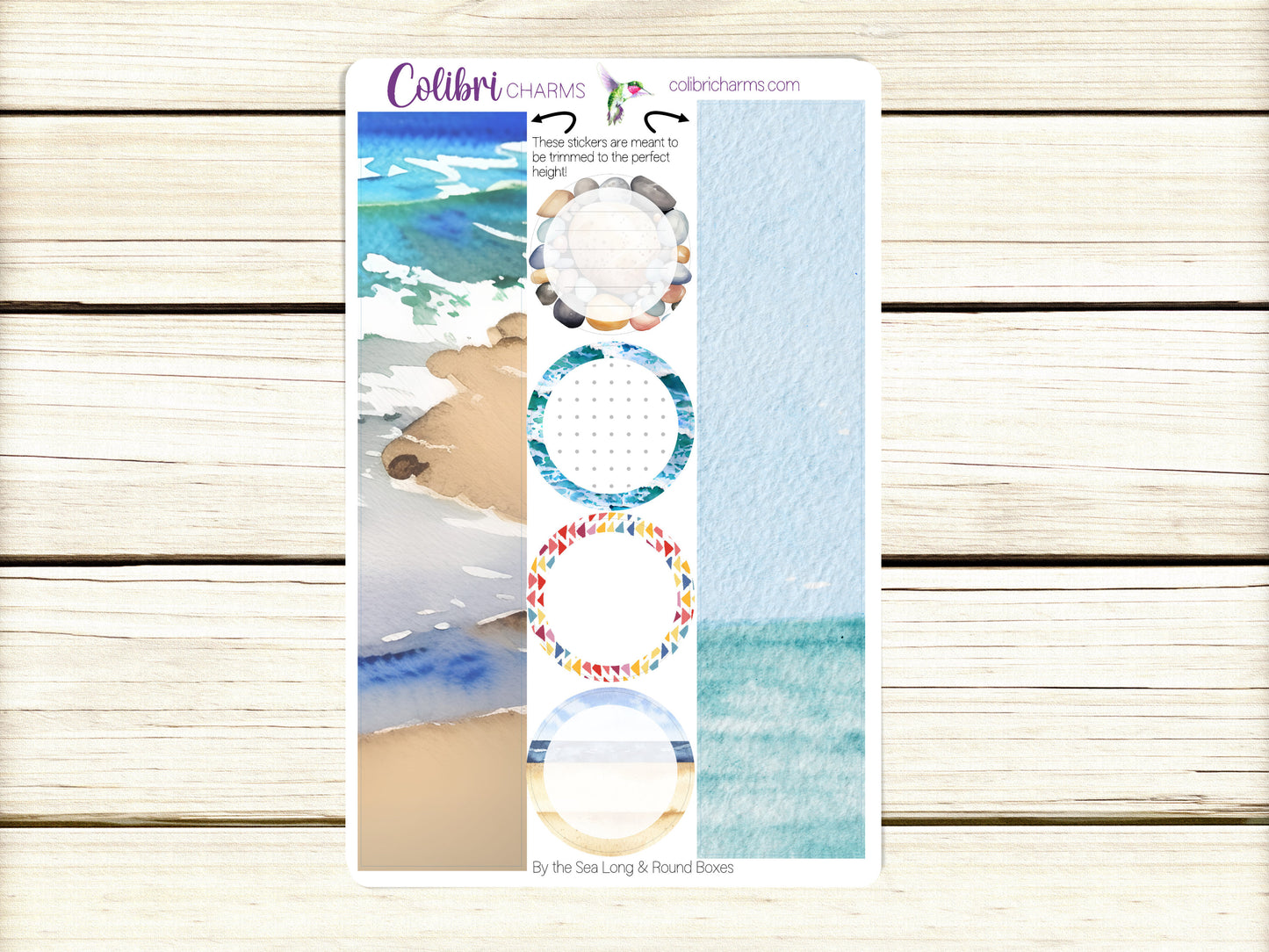 By the Sea Box Planner Stickers | Beach Vacation Happy Planner Stickers | Seasonal Planner
