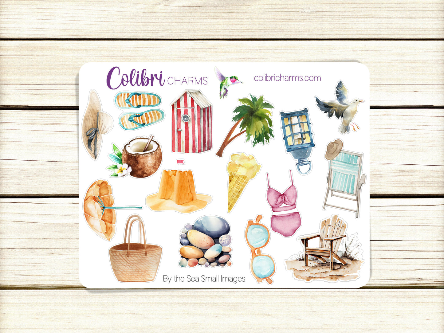 By the Sea Planner Stickers | Seaside Deco Stickers | Beach Deco | Vacation Planner Sticker Kit | Seasonal Planner Stickers