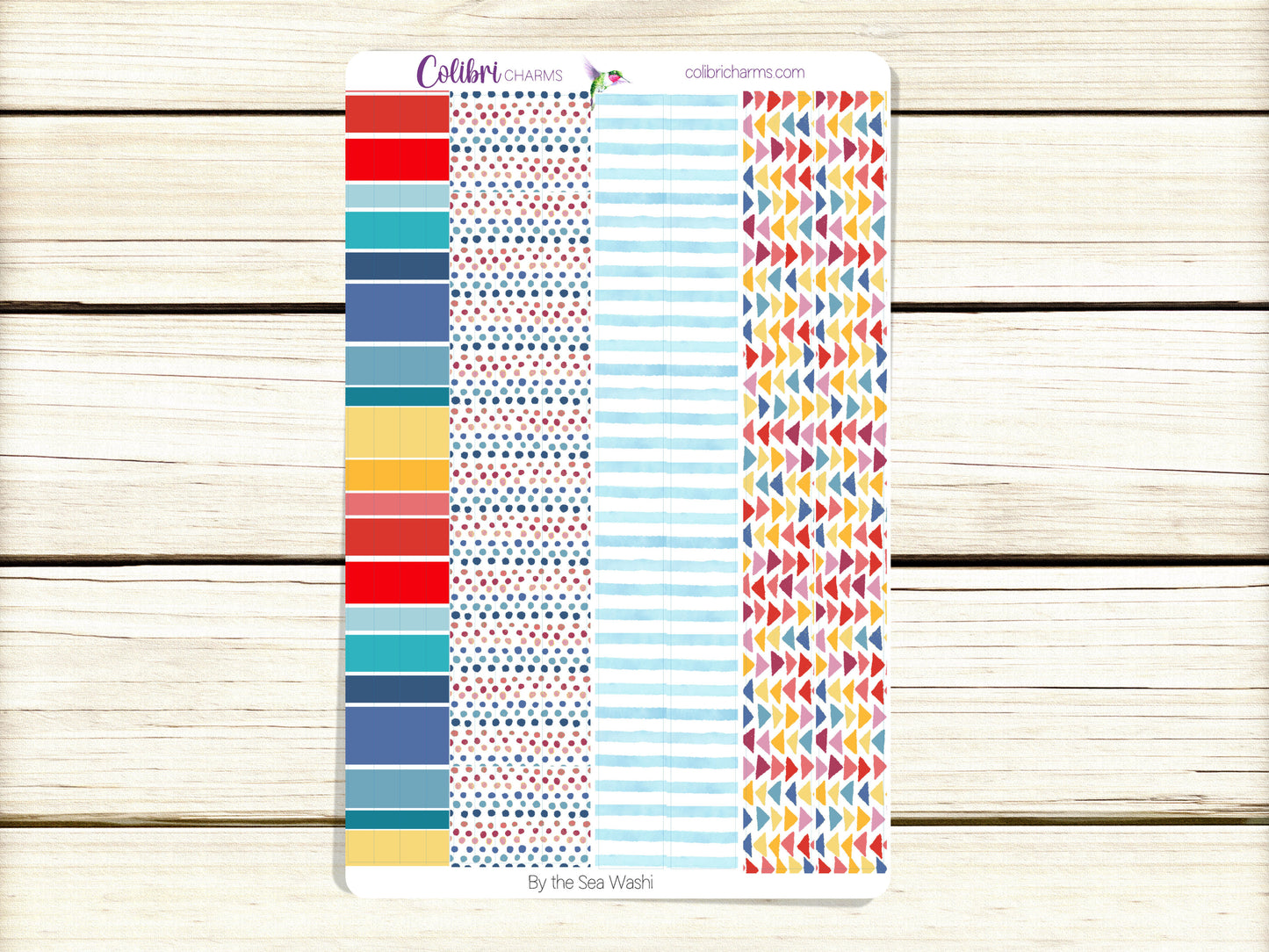 By the Sea Washi Strip Stickers | Seaside Deco | Beach Lover's Planner Stickers | Seasonal Planner Stickers