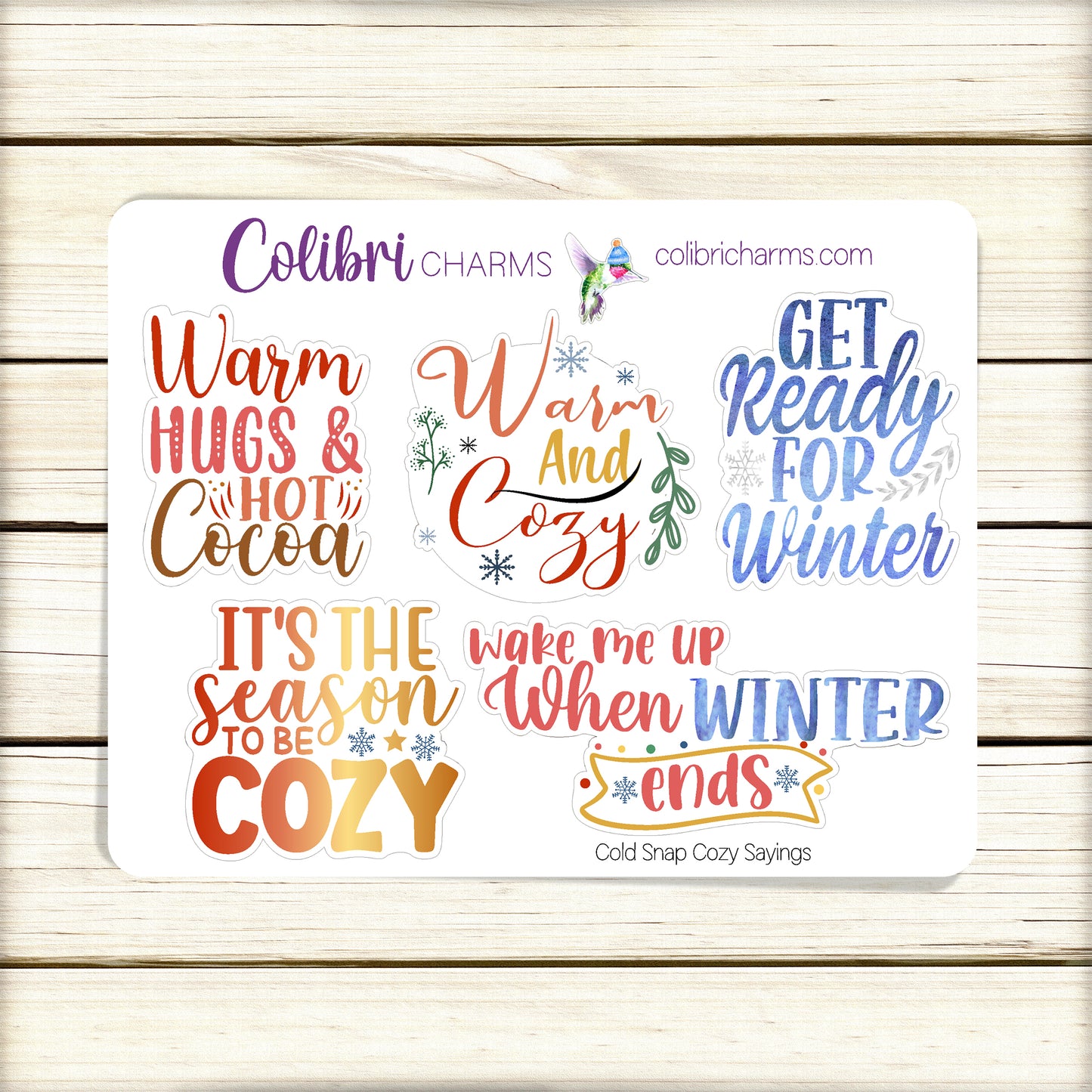 Cold Snap Cozy Houses Planner Stickers | Winter Deco Stickers | Hygge Deco | Seasonal Planner Stickers