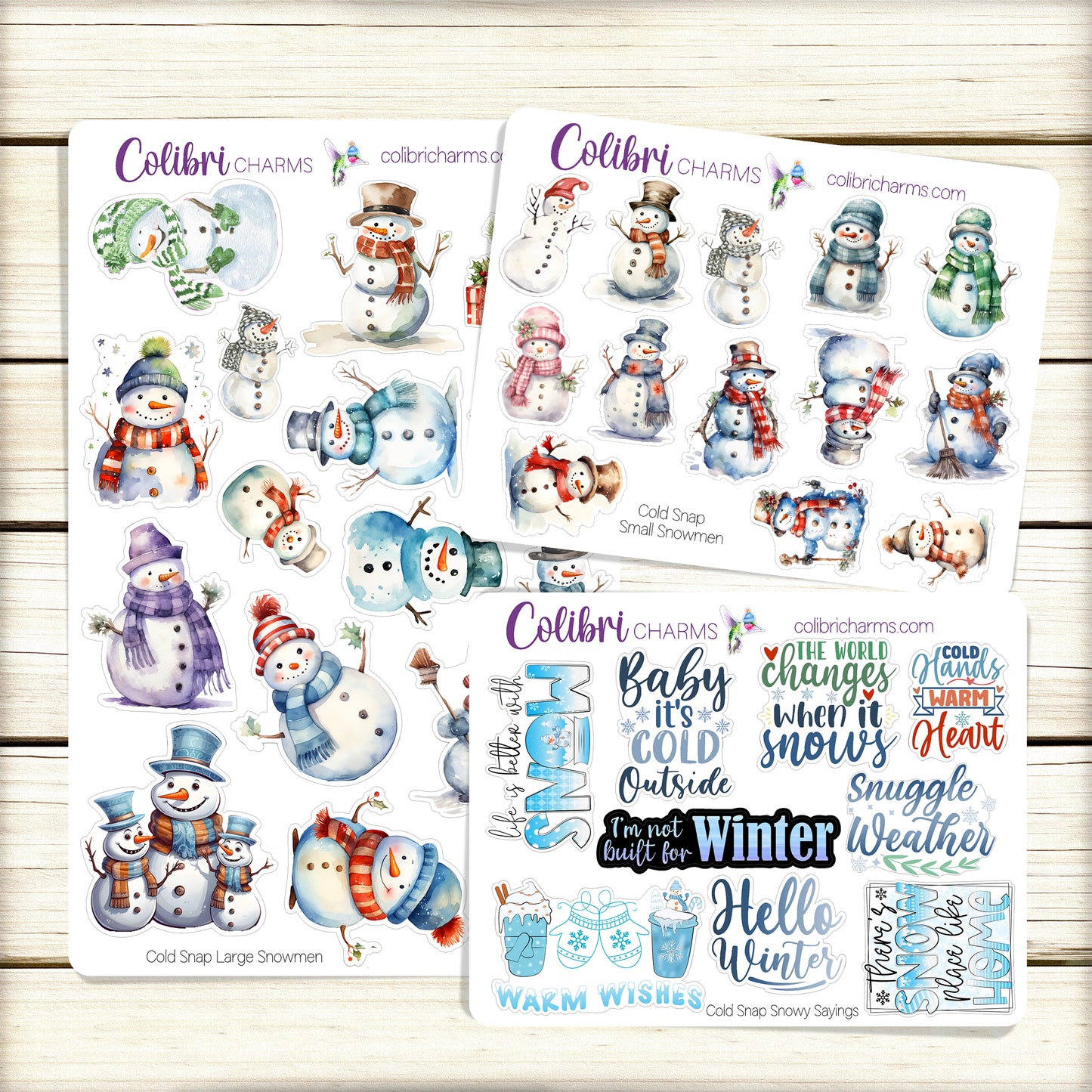 Cold Snap Snowman Planner Stickers | Winter Deco Stickers | Snowy Deco | Seasonal Planner Stickers