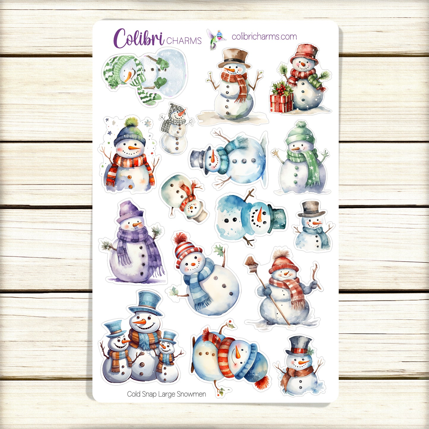 Cold Snap Snowman Planner Stickers | Winter Deco Stickers | Snowy Deco | Seasonal Planner Stickers