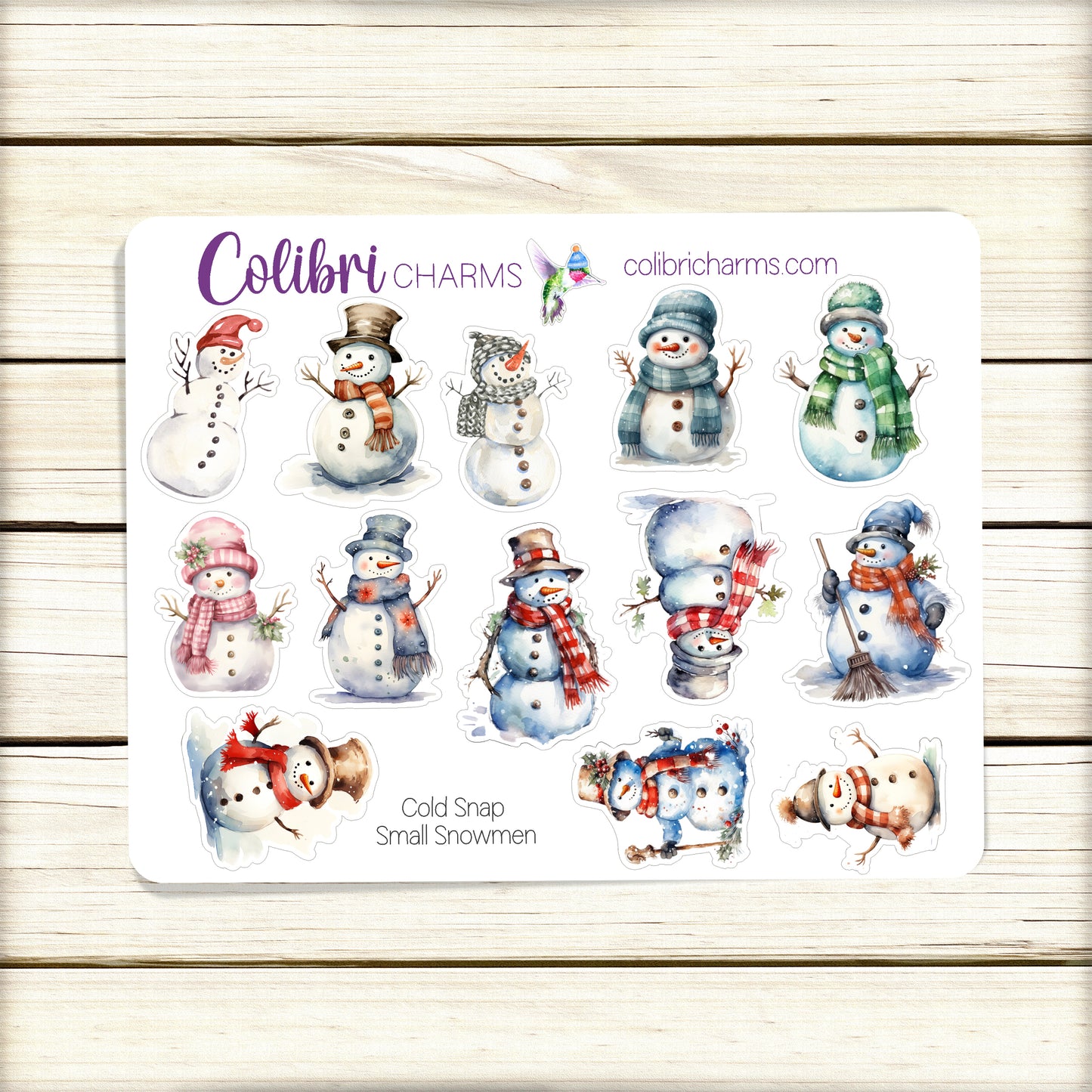 Cold Snap Snowman Planner Stickers | Winter Deco Stickers | Snowy Deco | Seasonal Planner Stickers