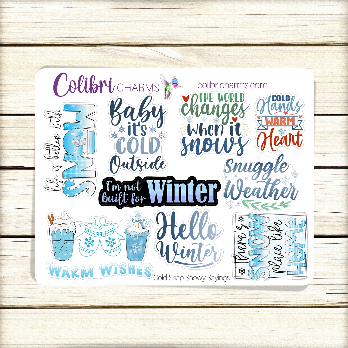 Cold Snap Snowman Planner Stickers | Winter Deco Stickers | Snowy Deco | Seasonal Planner Stickers