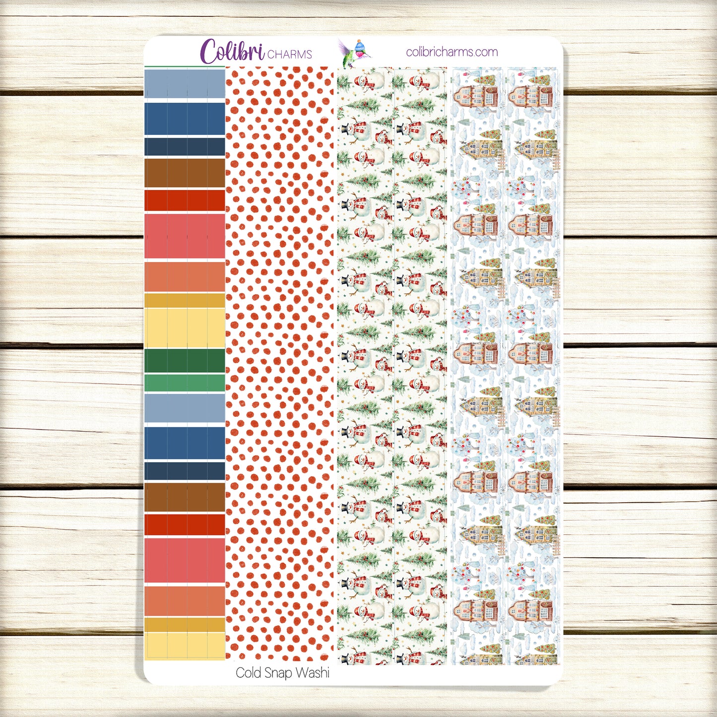 Cold Snap Washi Strip Stickers | Winter Deco | Snowy Planner Stickers | Seasonal Planner Stickers