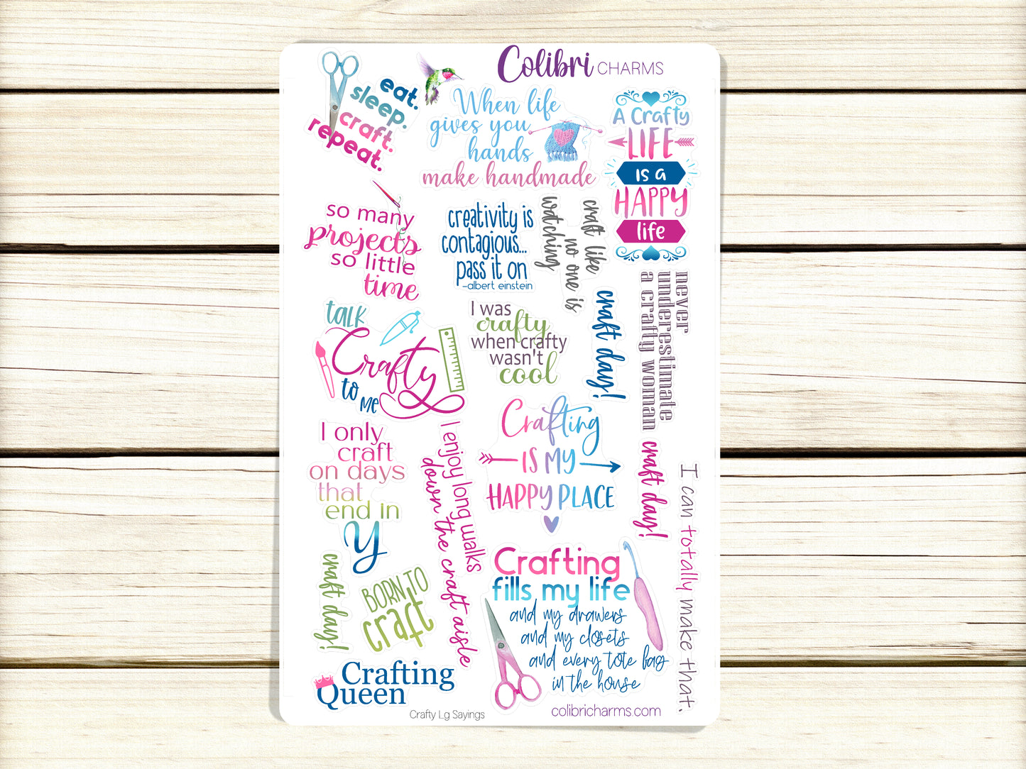 Crafty Planner Stickers | Creative Stickers | Knitting Stickers | Sewing Stickers | Crocheting Stickers