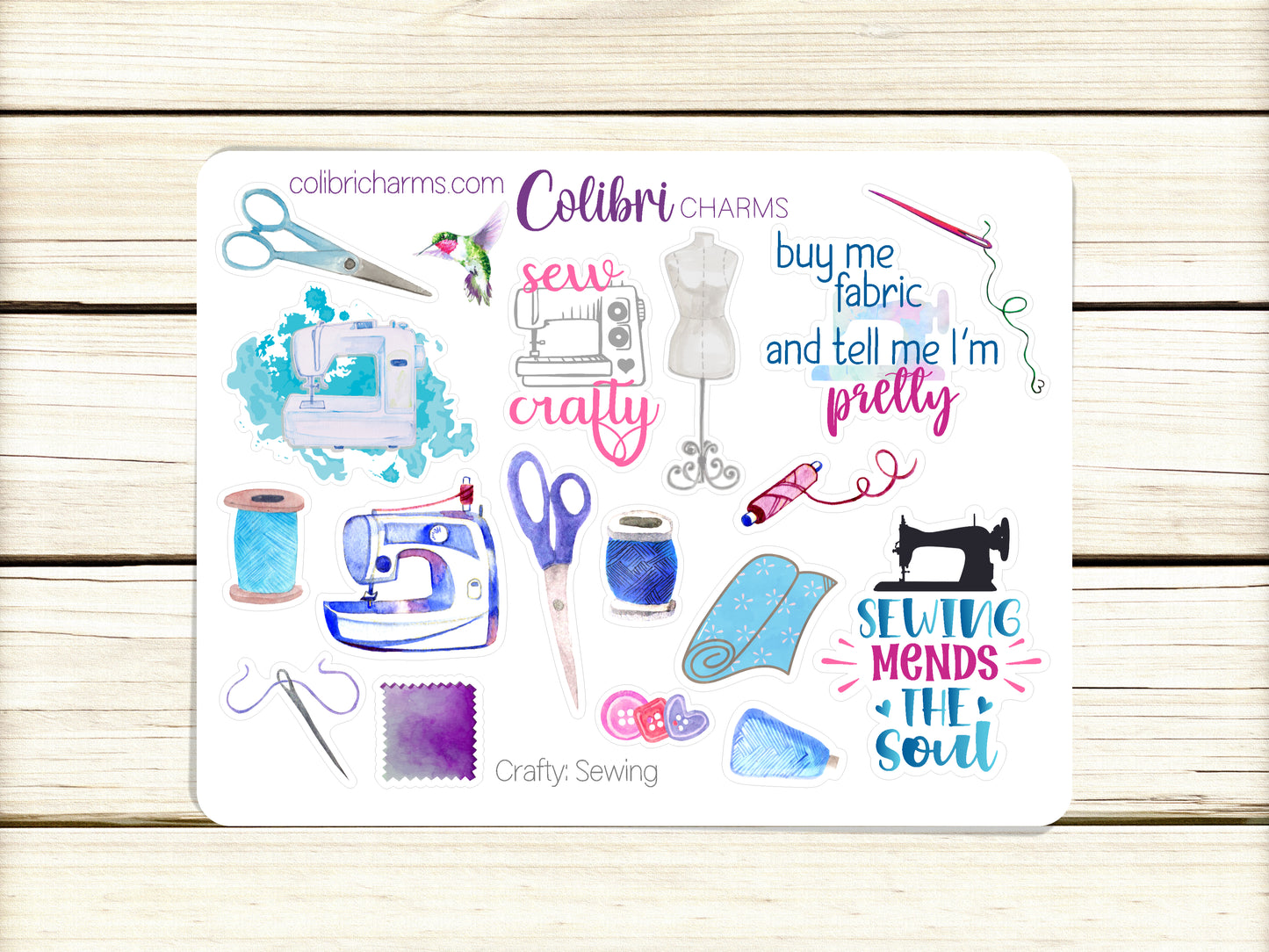 Crafty Planner Stickers | Creative Stickers | Knitting Stickers | Sewing Stickers | Crocheting Stickers