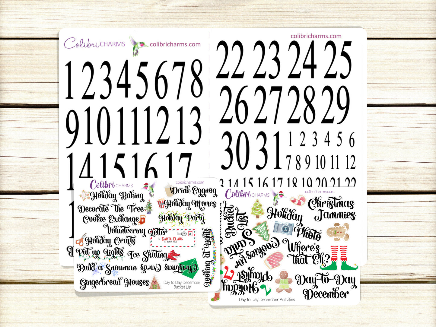 Day to Day December Stickers | Daily December Stickers | Holiday Stickers | Seasonal Planner Stickers