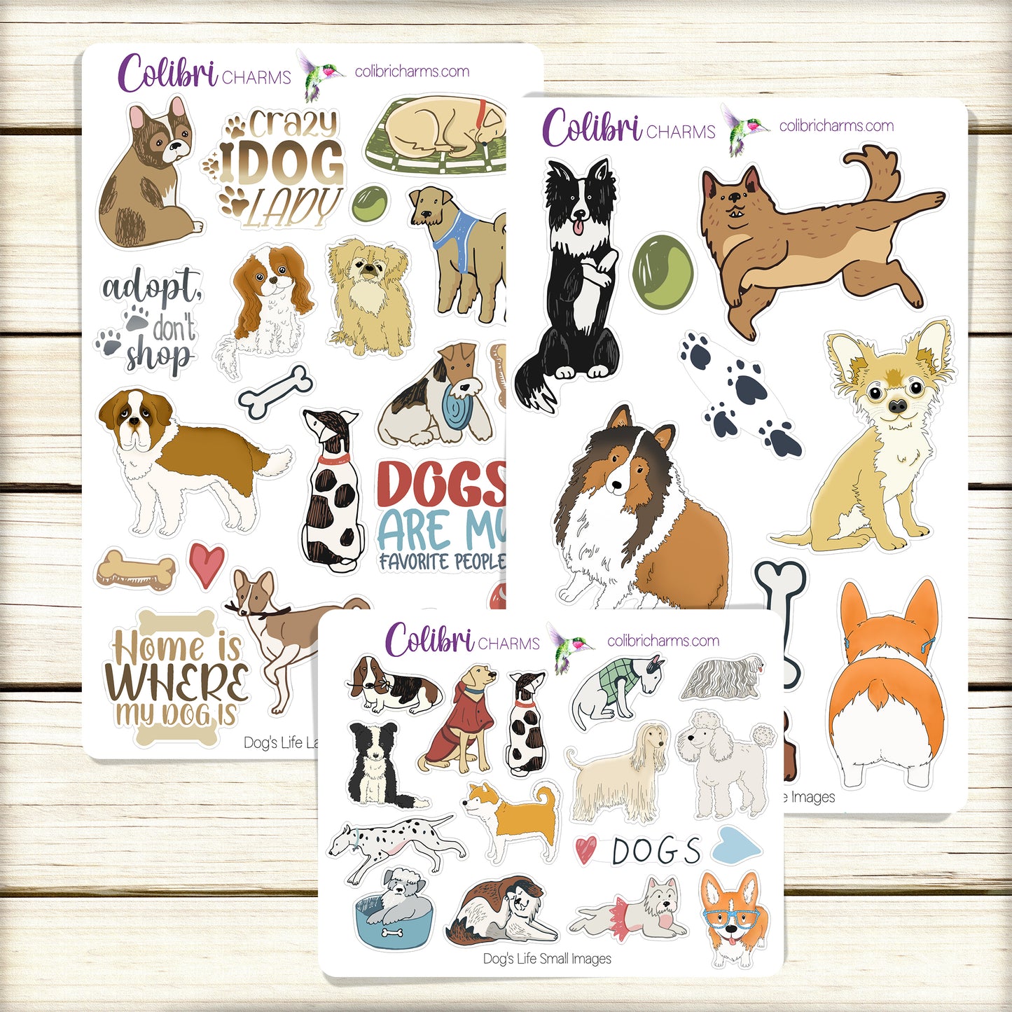 Dog's Life Planner Stickers | Doggy Deco Stickers | Furry Friends Deco | Friendship Planner Sticker Kit | Seasonal Planner Stickers